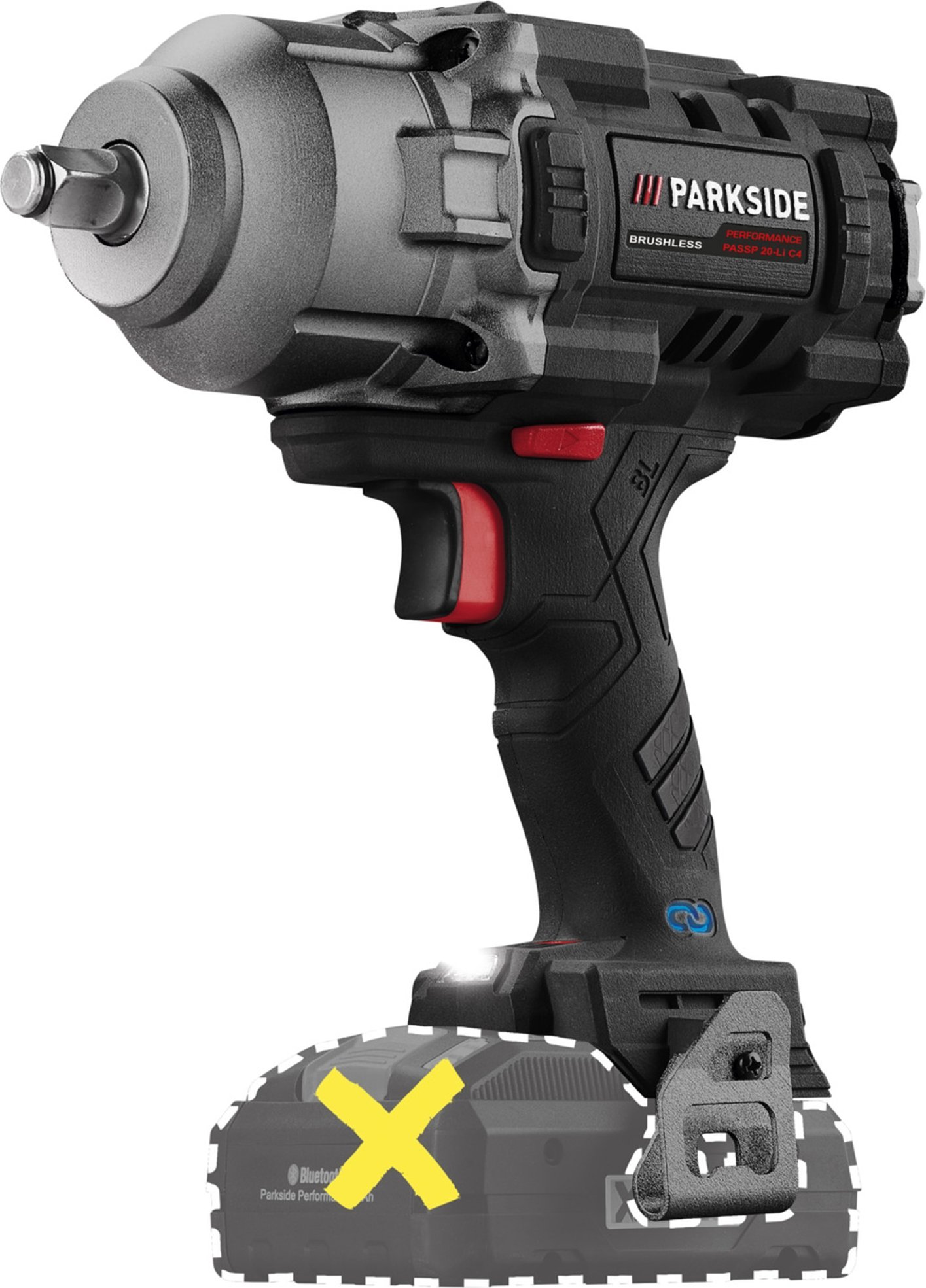 PARKSIDE PERFORMANCE® 20 V Akku-Drehschlagschrauber »PASSP 20-Li C4« 1/2"", ohne Akku und Ladegerät""