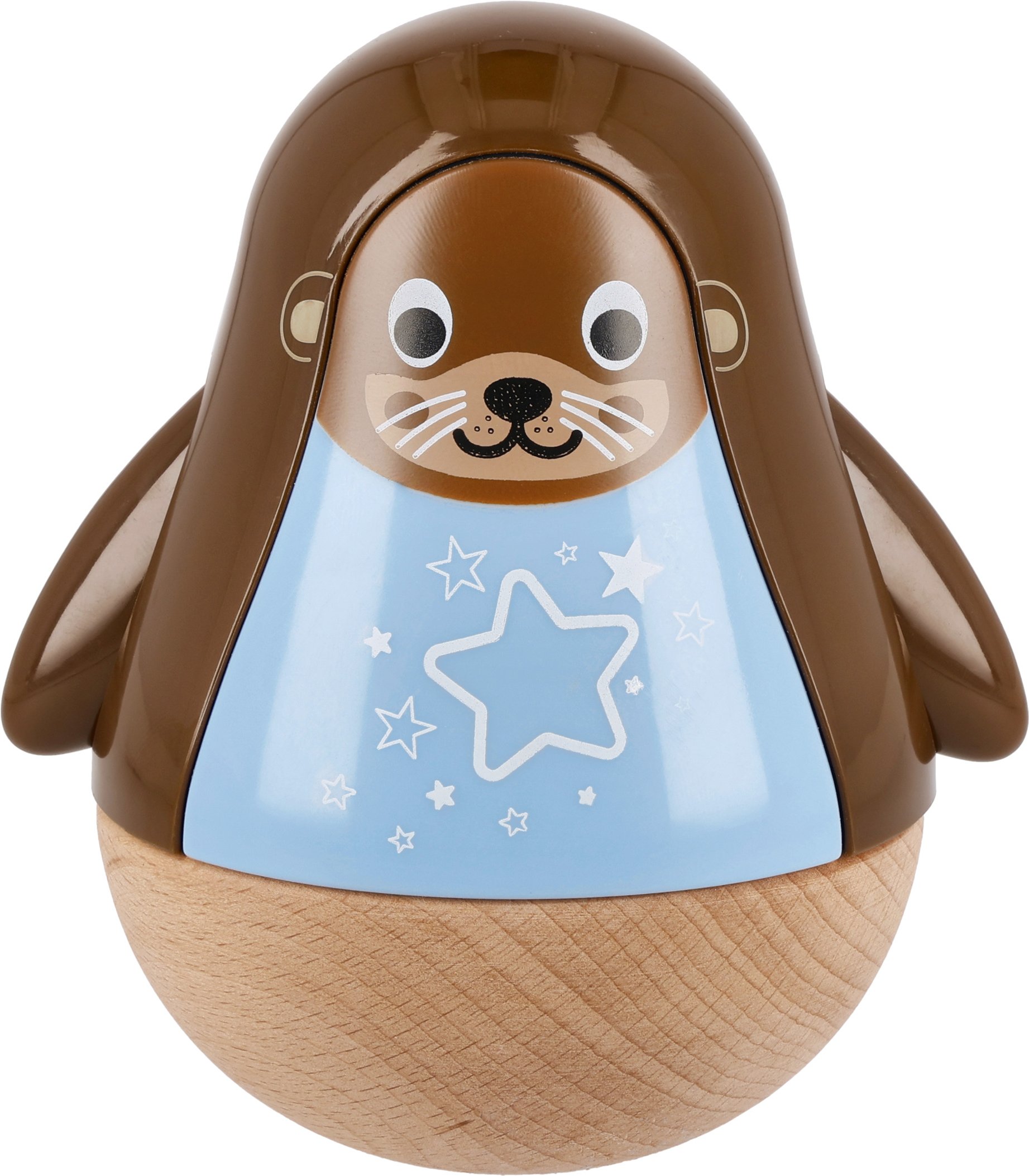 lupilu® Holz Baby Klangspielzeug (Steh-Auf Otter)