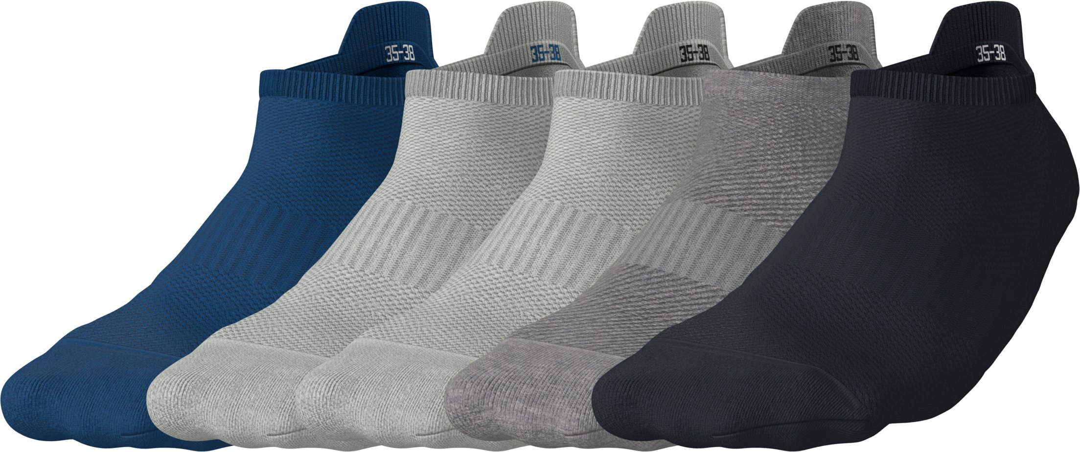 Thumbnail - CRIVIT Damen/Herren Sport-Sneakersocken, 5 Paar (blau/weiß/grau/schwarz, 45/46)