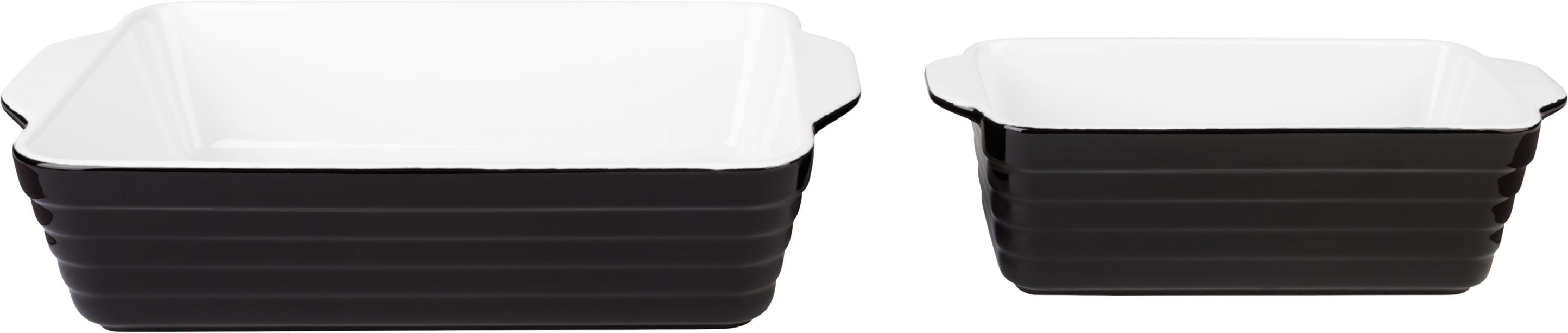 SILVERCREST® Auflaufform Steinzeug (2er Set klein/schwarz)