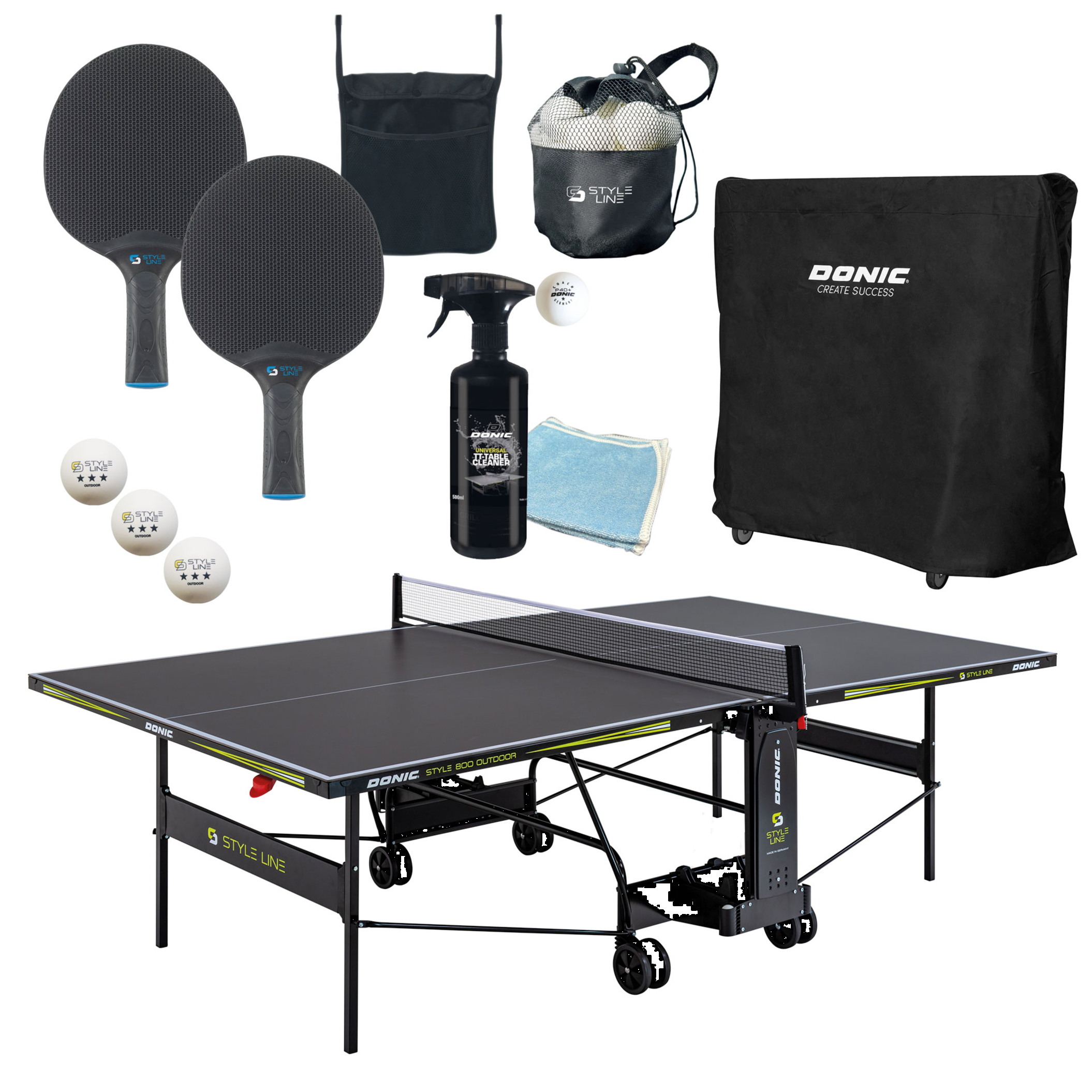 DONIC Tischtennis-Set Style 800 Outdoor, inkl. Zubehör