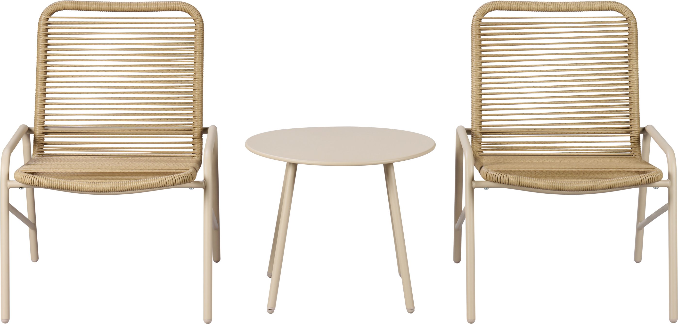 LIVARNO® Gartenmöbel-Set Metall 3 tlg. (Beige)