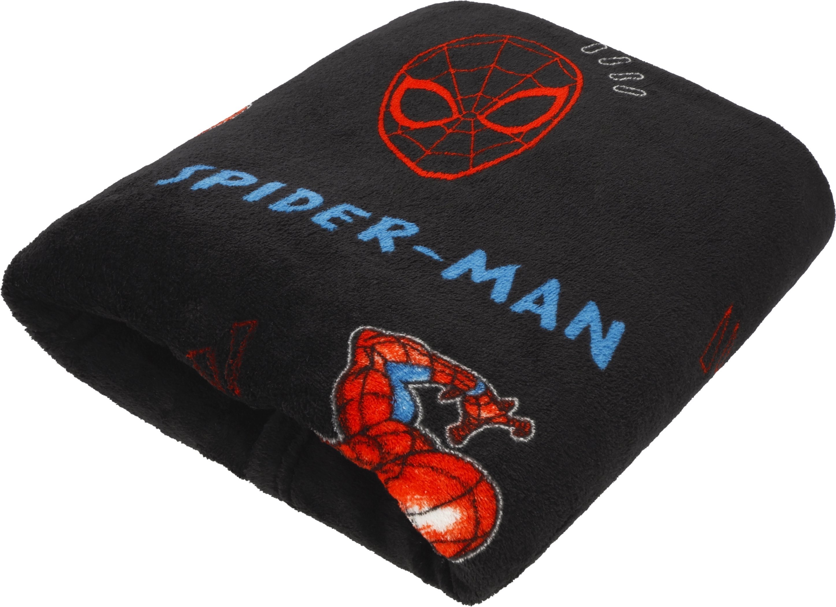 Geschenkset Kuscheldecke 130 x 150 cm mit Formkissen 35 x 35 cm (Spiderman)