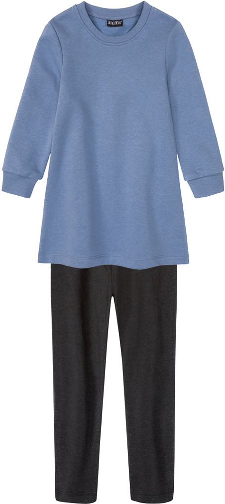 Thumbnail - lupilu® Kleinkinder Sweatkleid und Leggins (110/116, Blau/Schwarz)