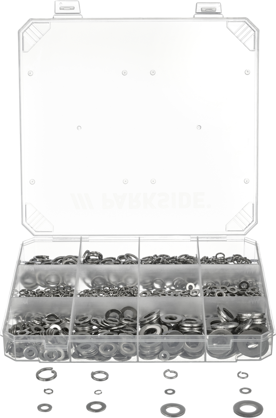 PARKSIDE® Kleinteile-Sortiment XXL (Edelstahl Scheiben-Sortiment)