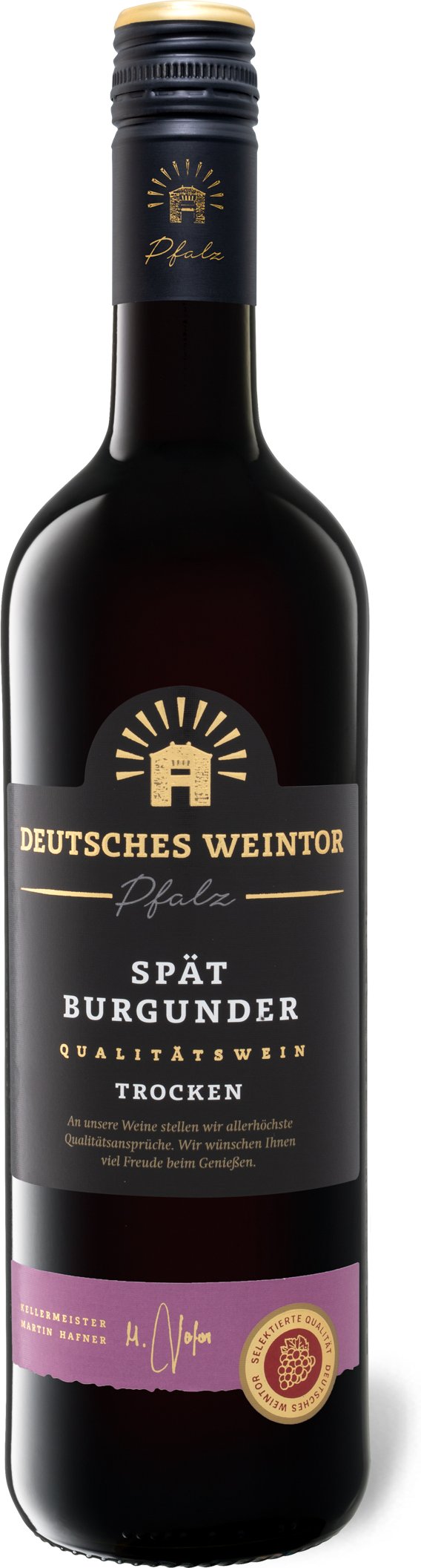 Deutsches Weintor EXCLUSIV Spätburgunder QbA trocken, Rotwein 2023