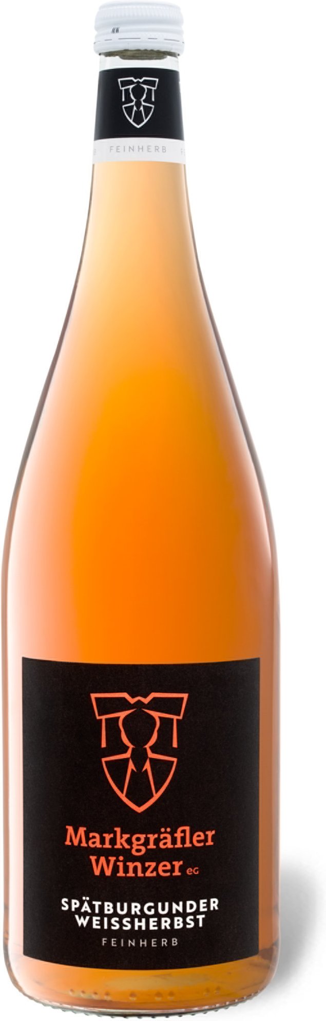 Markgräfler Winzer Spätburgunder Weißherbst QbA feinherb, Literflasche, Roséwein 2024