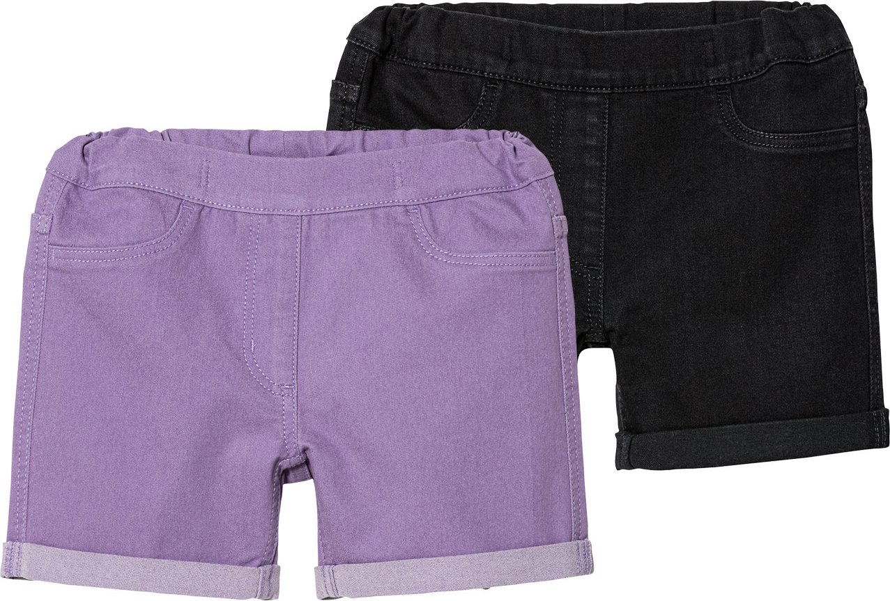 lupilu® Kleinkinder Denimshorts (98/104, lila/schwarz)
