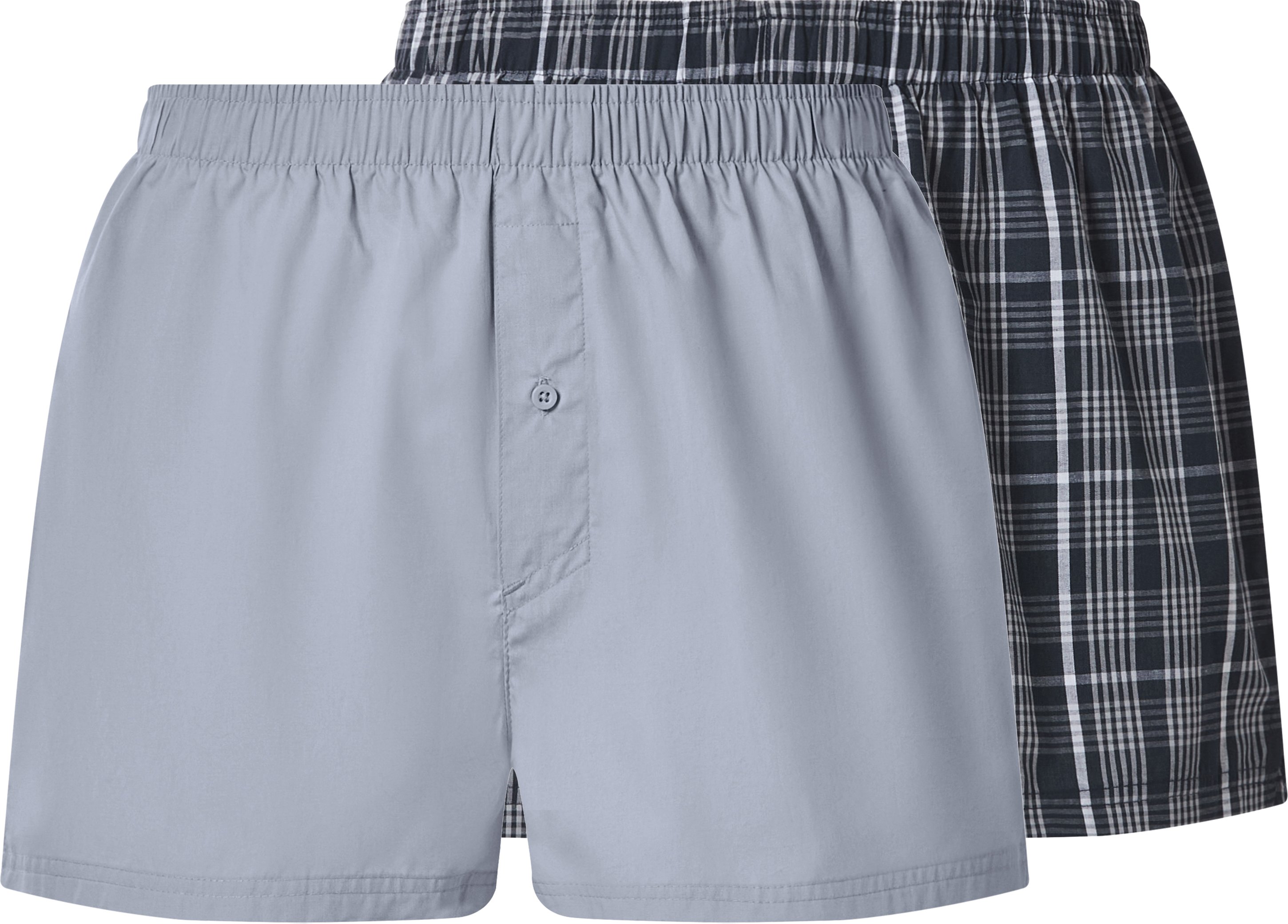 esmara Men Herren Webboxer, 2 Stück (Blau, 6/L)