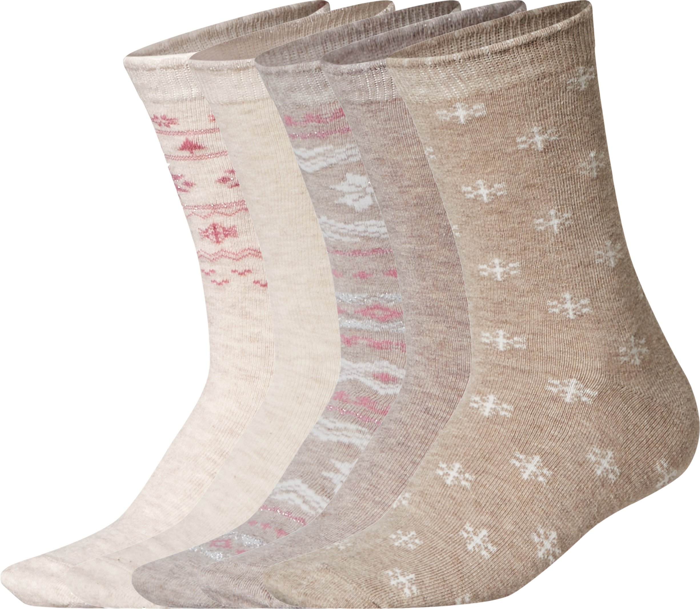 esmara® Damen Socken Lurex (grau/beige, 35-38)