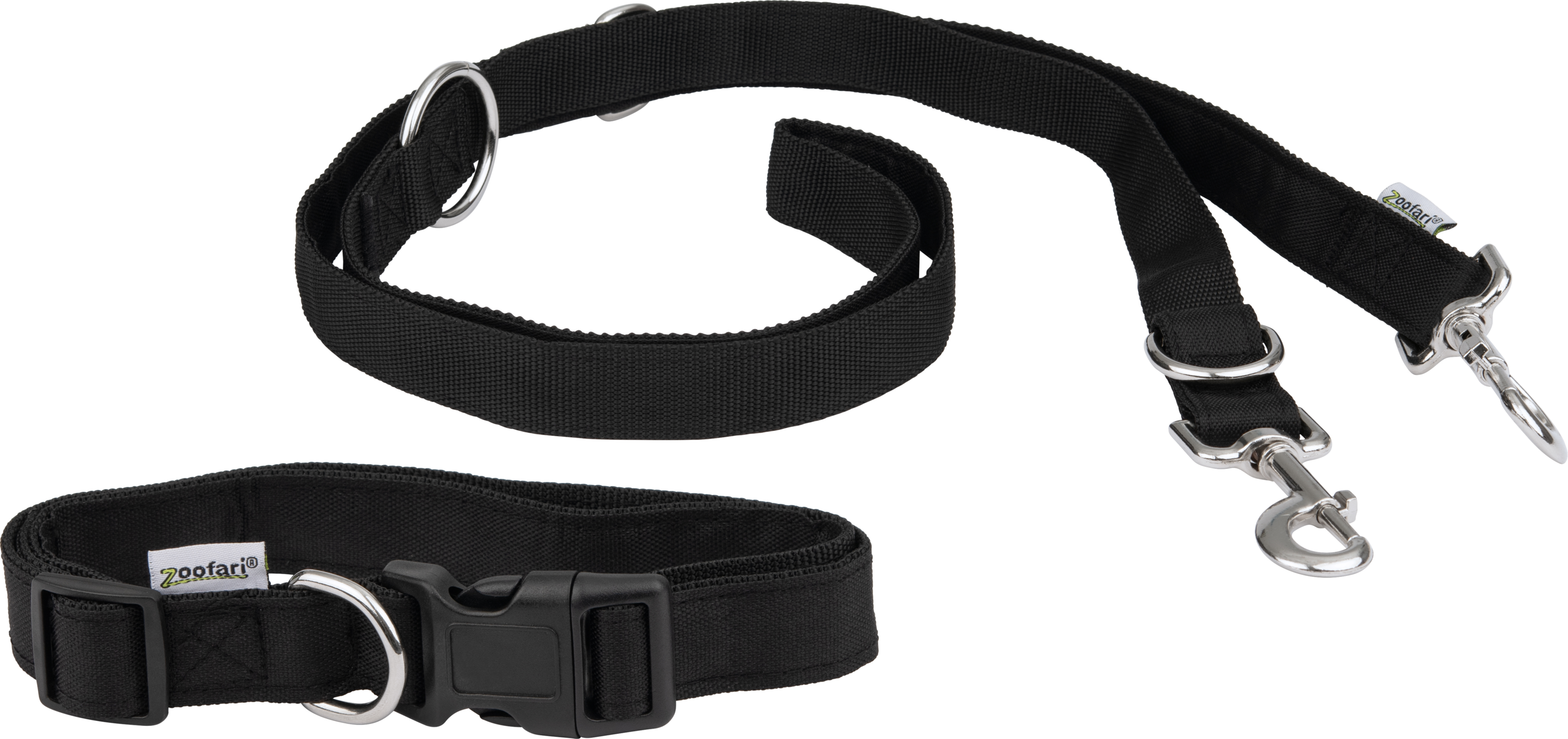zoofari® Hundehalsband mit Hundeleine / Schleppleine (Halsband M und Hundeleine)