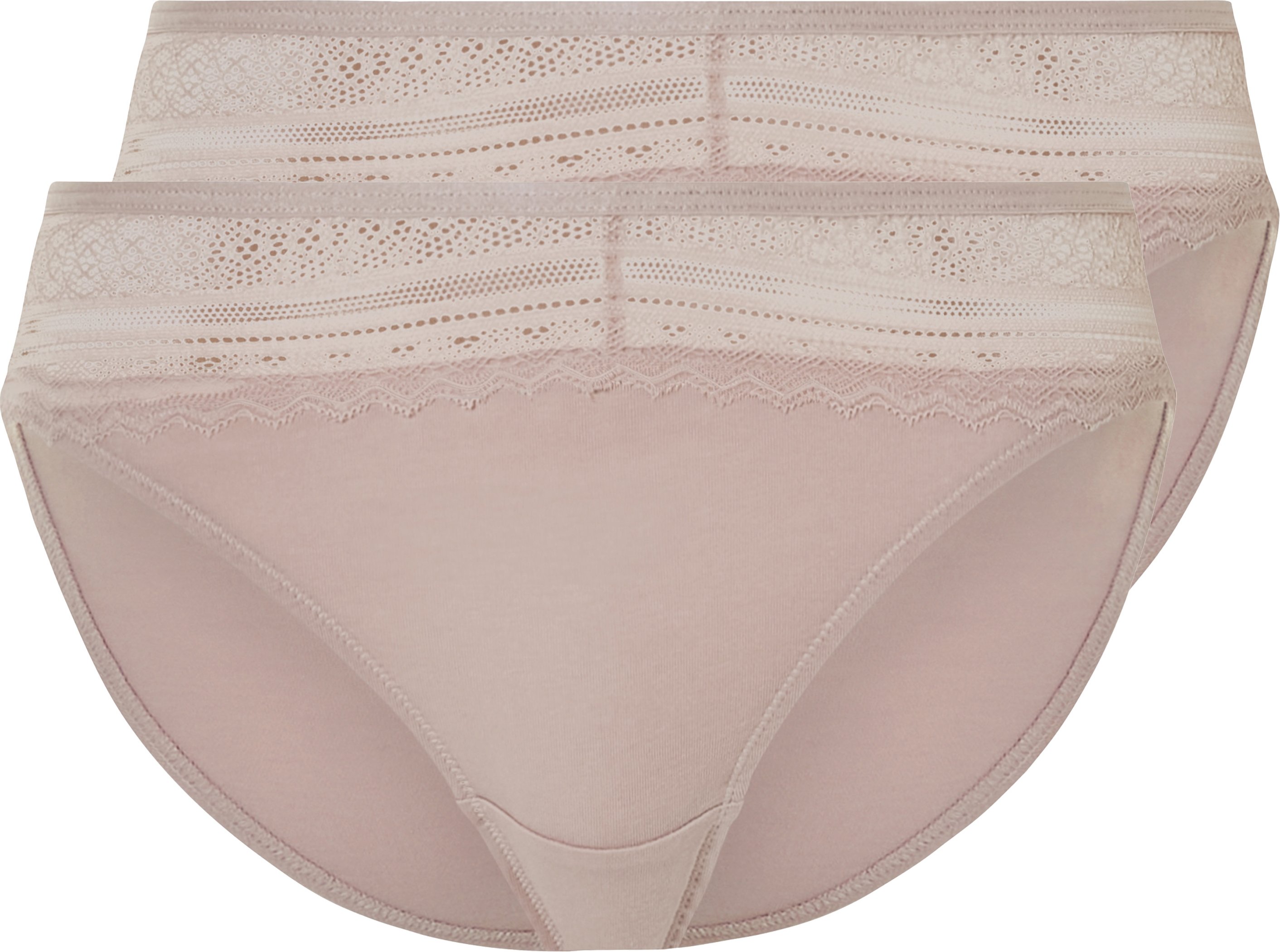 esmara® Damen Slip mit Spitze 2er (pink, L(44/46))