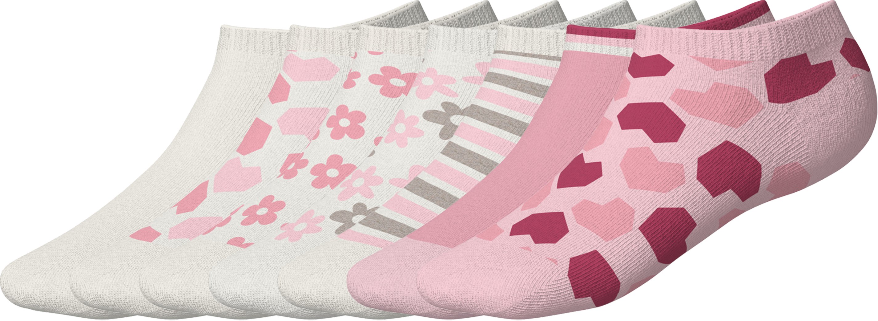 lupilu® Kinder Sneakersocken, 7 Paar (rosa/weiß, 27-30)