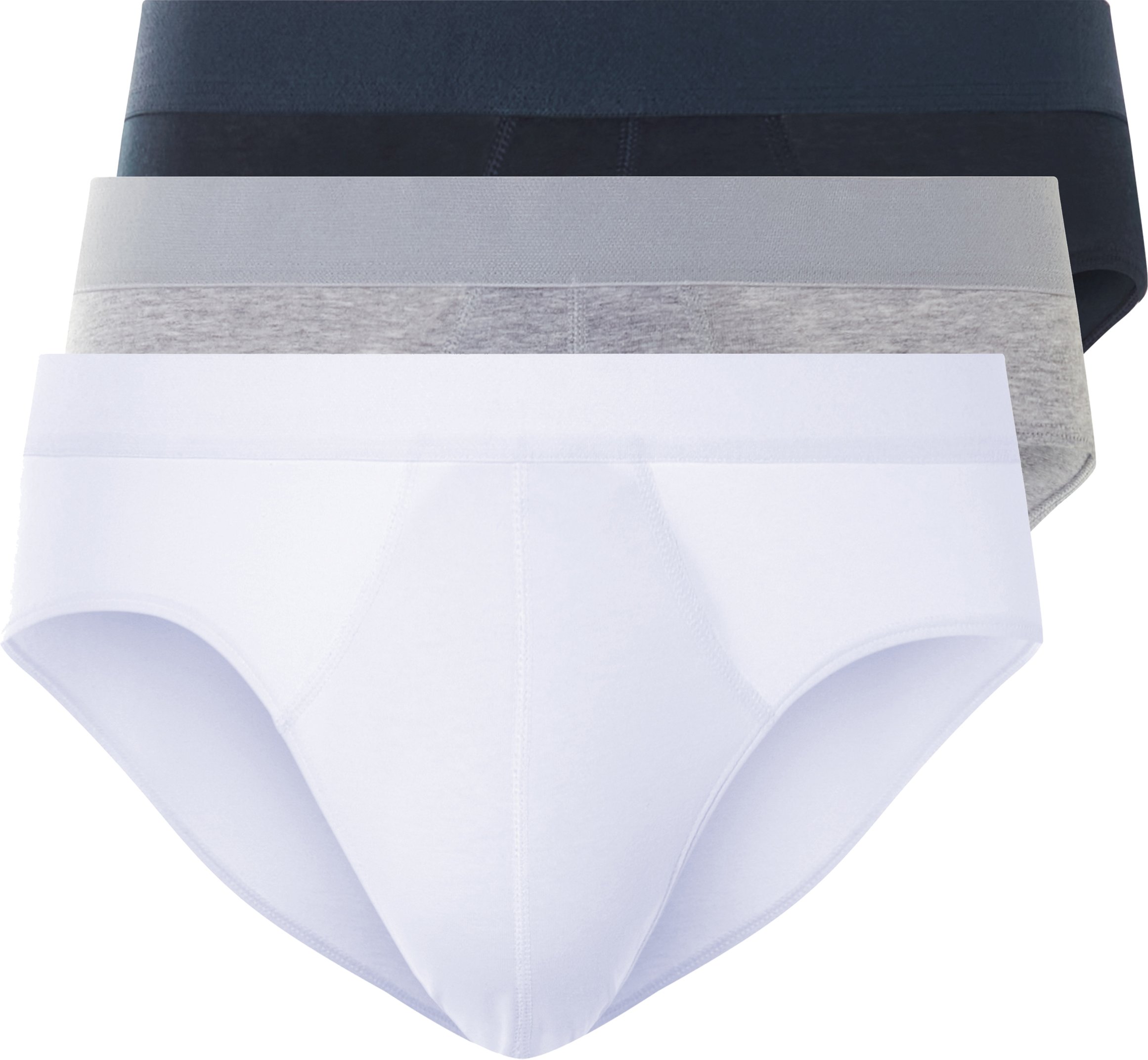 Thumbnail - LIVERGY® Herren Slips, 3 Stück (schwarz/grau/weiß, 4/S)