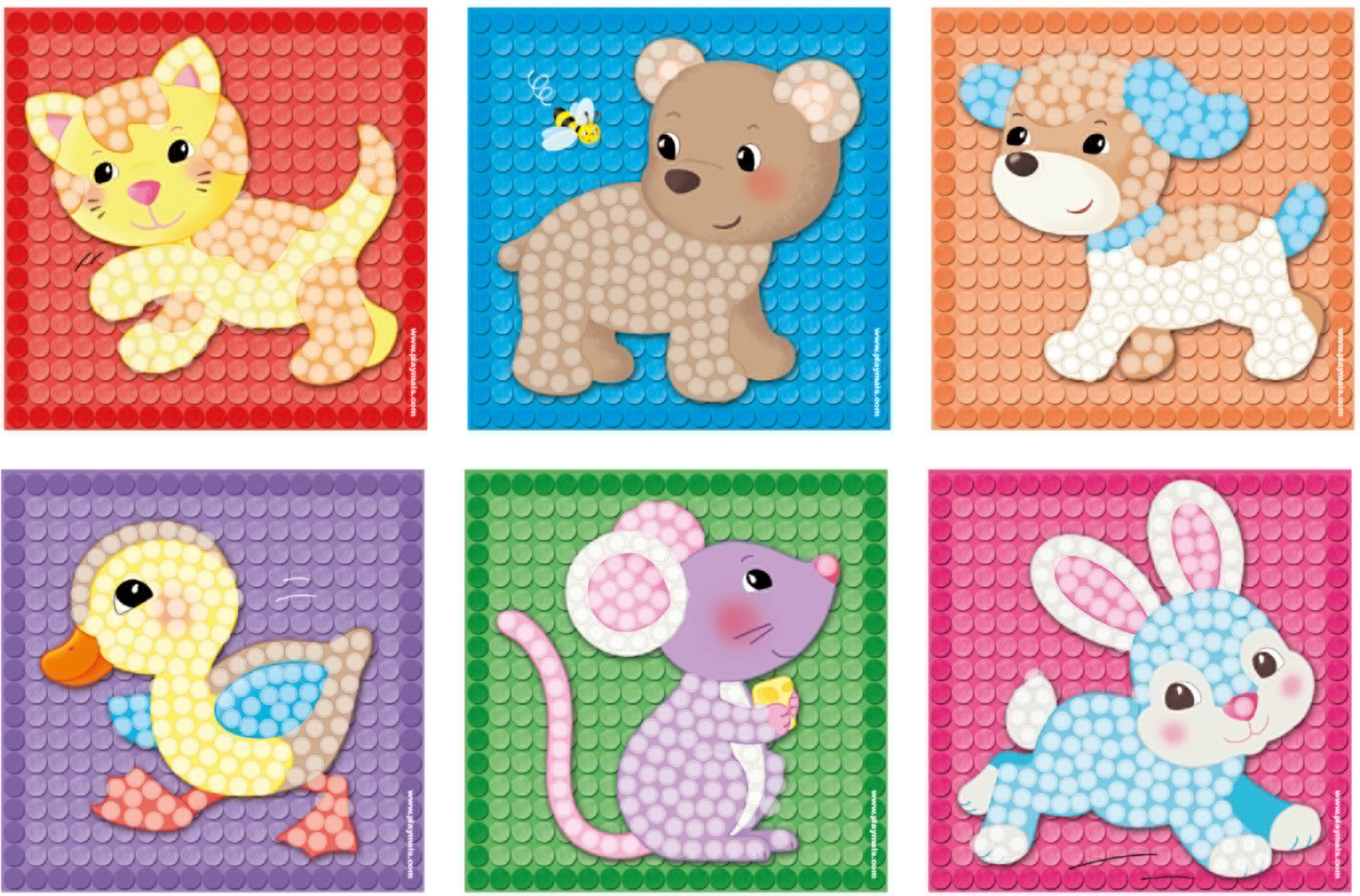 Playmais Little Mosaic, mit farbenfrohen Motiven (Little Friends)