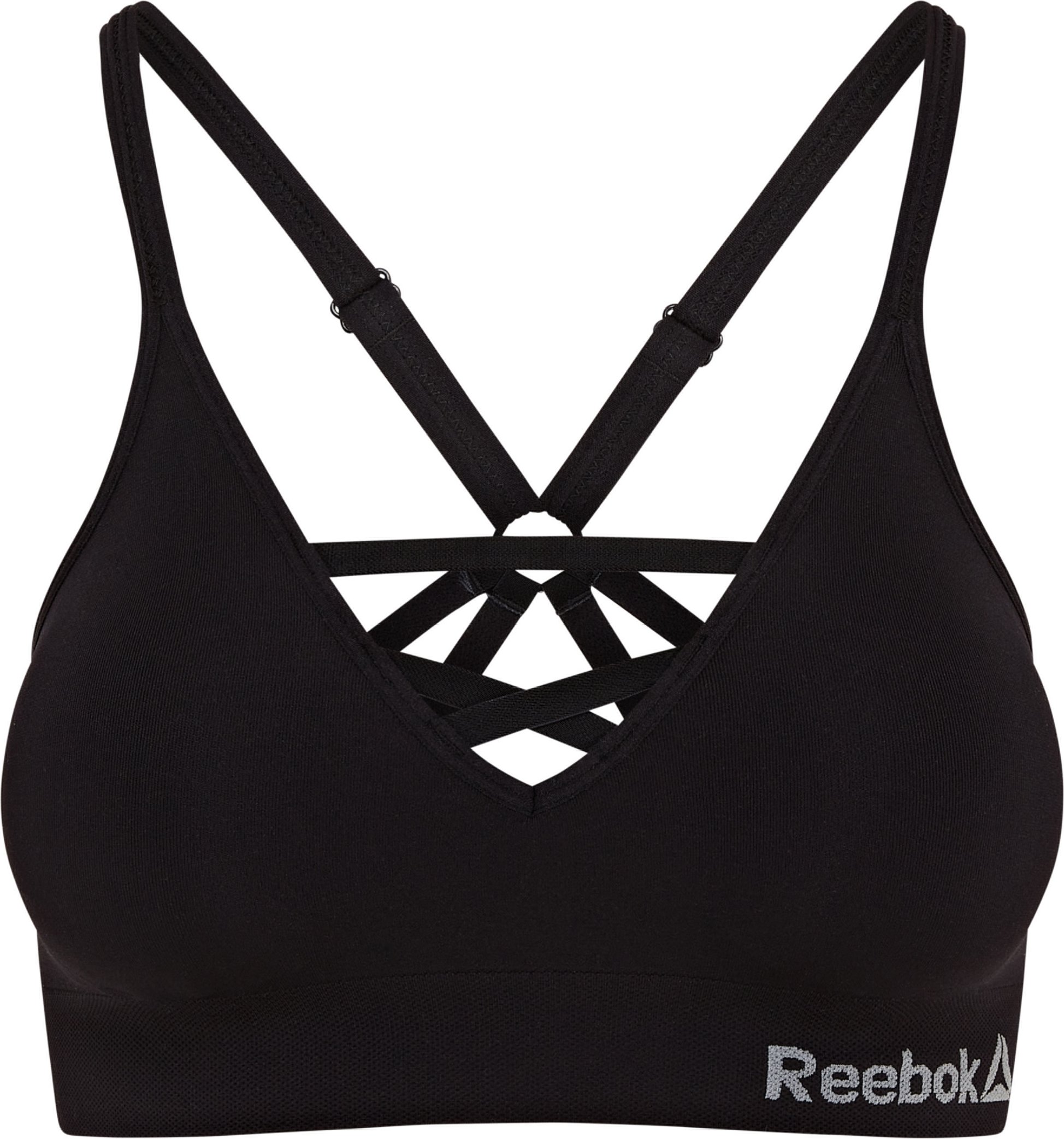 Reebok Damen Sport-Bustier (Schwarz, L)