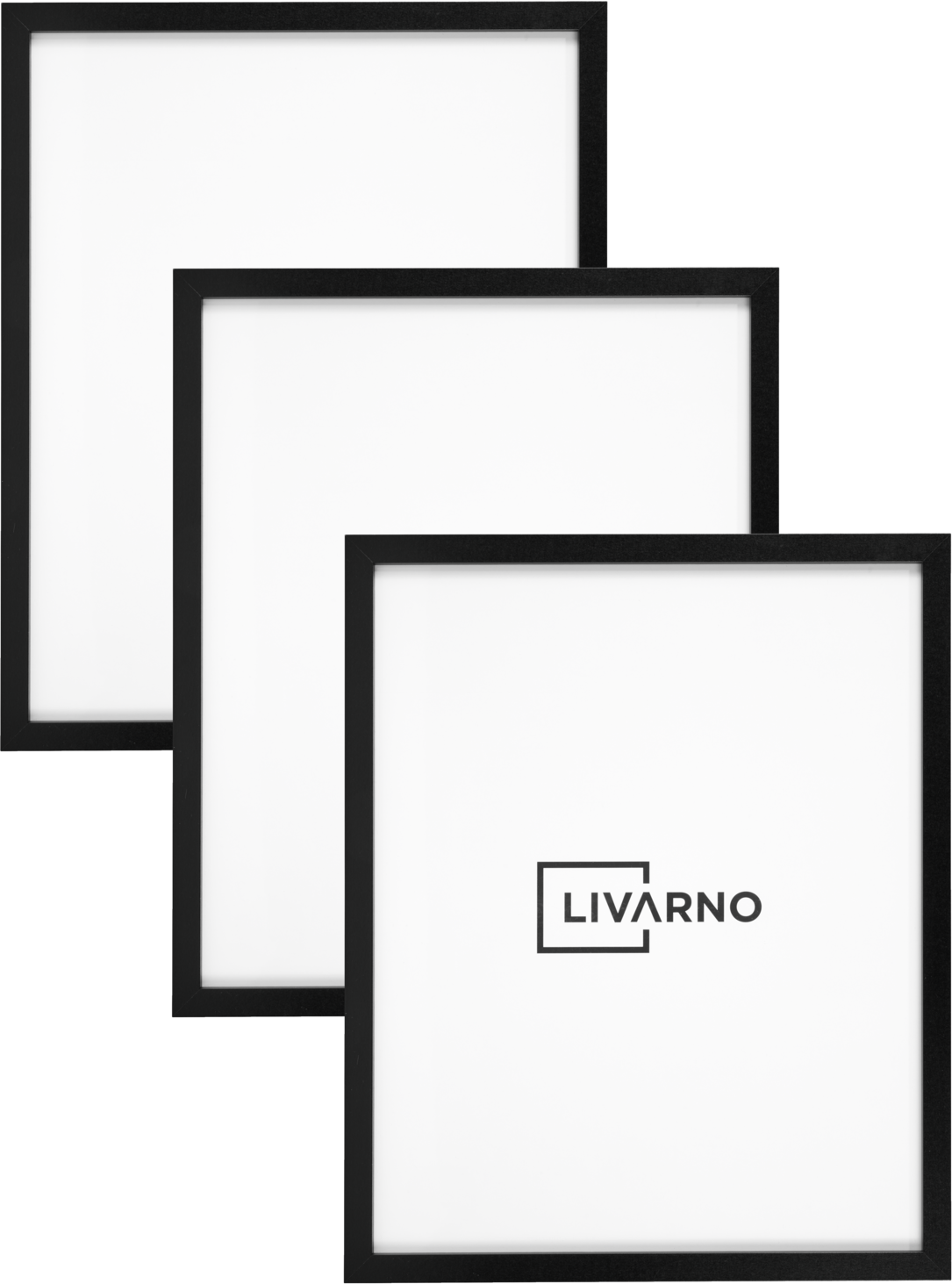 LIVARNO® Bilderrahmen, 3 Stück, 40 x 50 cm (3er schwarzen Posterrahmen)