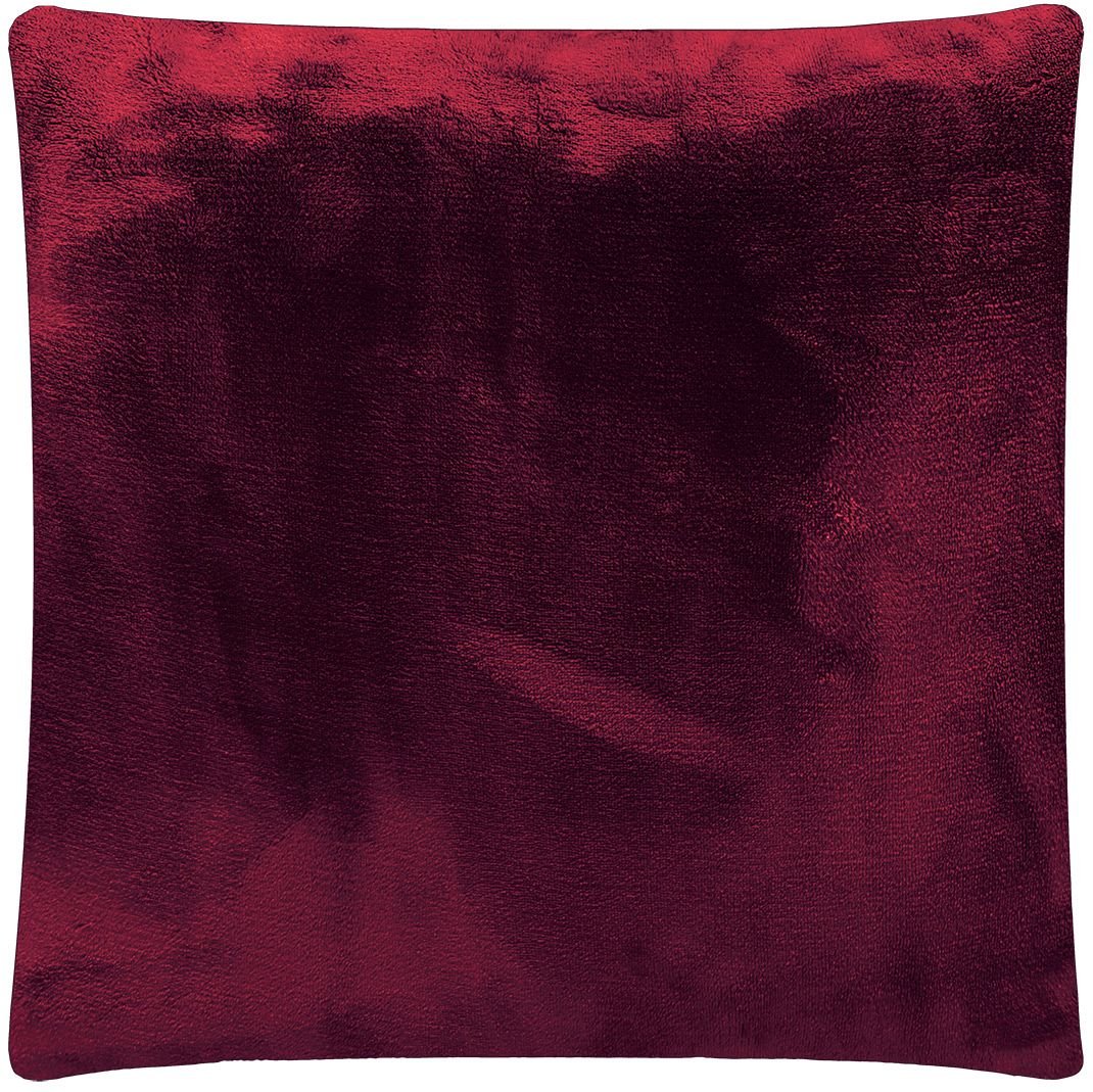 Gözze Premium Cashmere-Feeling Dekokissen 50 x 50 cm (Bordeaux)