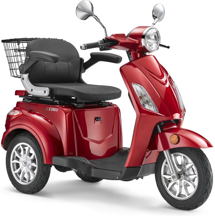 Luxxon Elektro Dreirad E3800 (Weinrot)