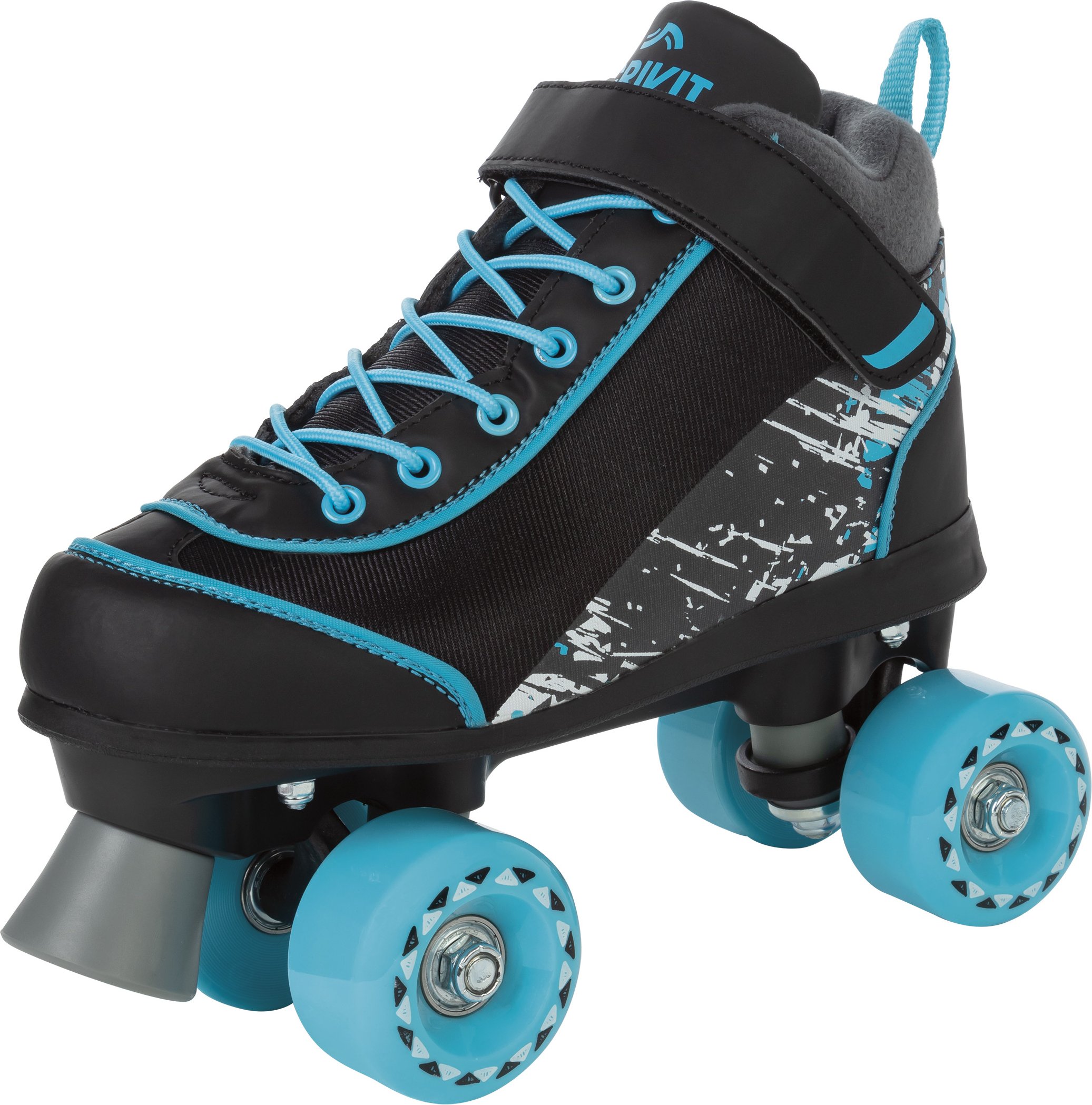 Thumbnail - CRIVIT Kinder Rollschuhe (35/36, schwarz/weiß/blau)