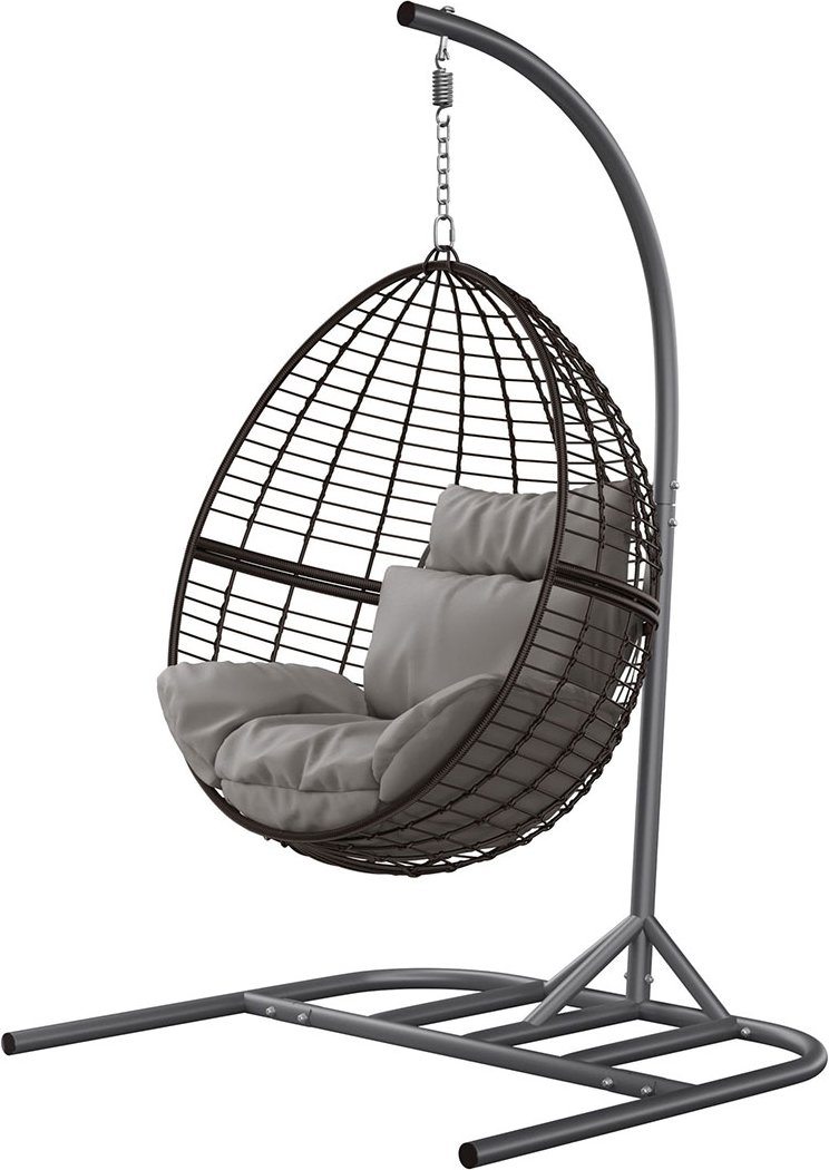 LIVARNO home Geflecht Hängesessel, mit gepolsterter Auflage