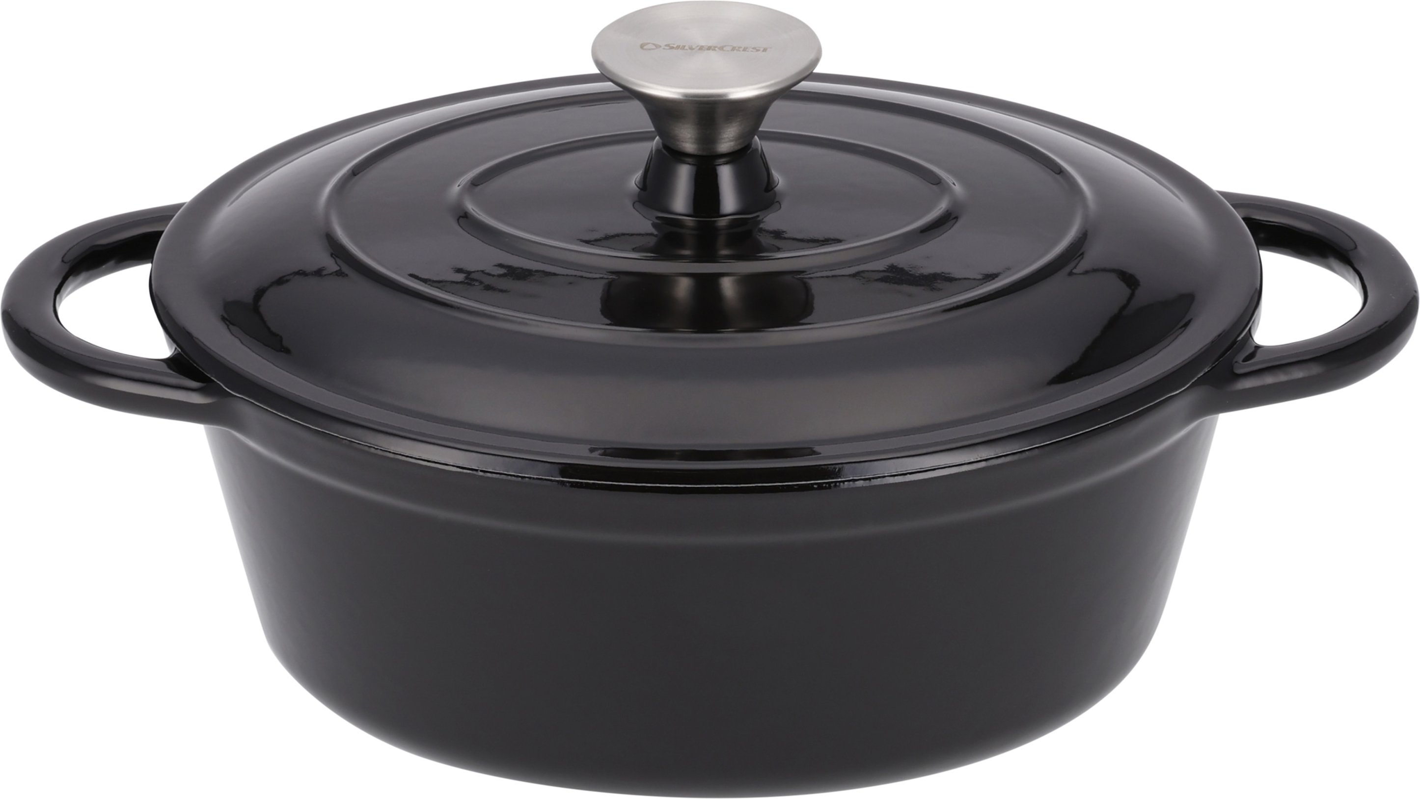 SILVERCREST® Bräter Gusseisen 25 cm / 3,0 Liter (Schwarz)