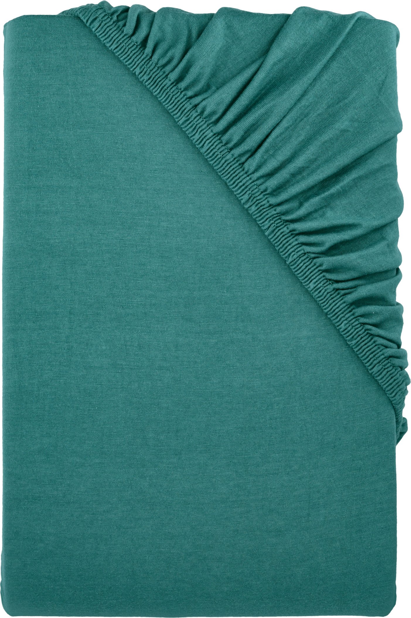 LIVARNO® Jersey-Spannbettlaken, 90-100 x 200 cm (Dunkelgrün)