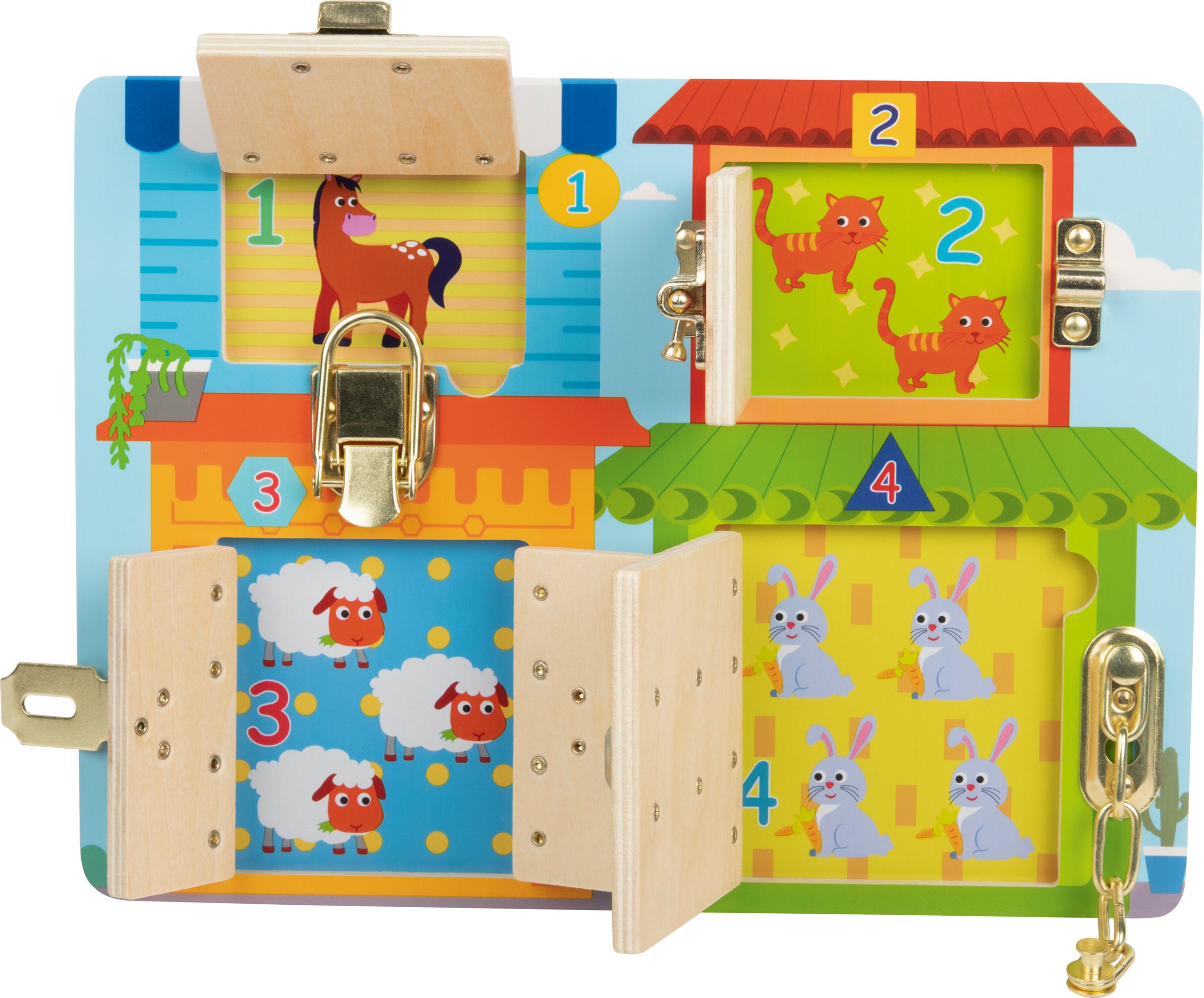 lupilu® Holz Spielwaren Puzzle (Holzspiel Verschluss)