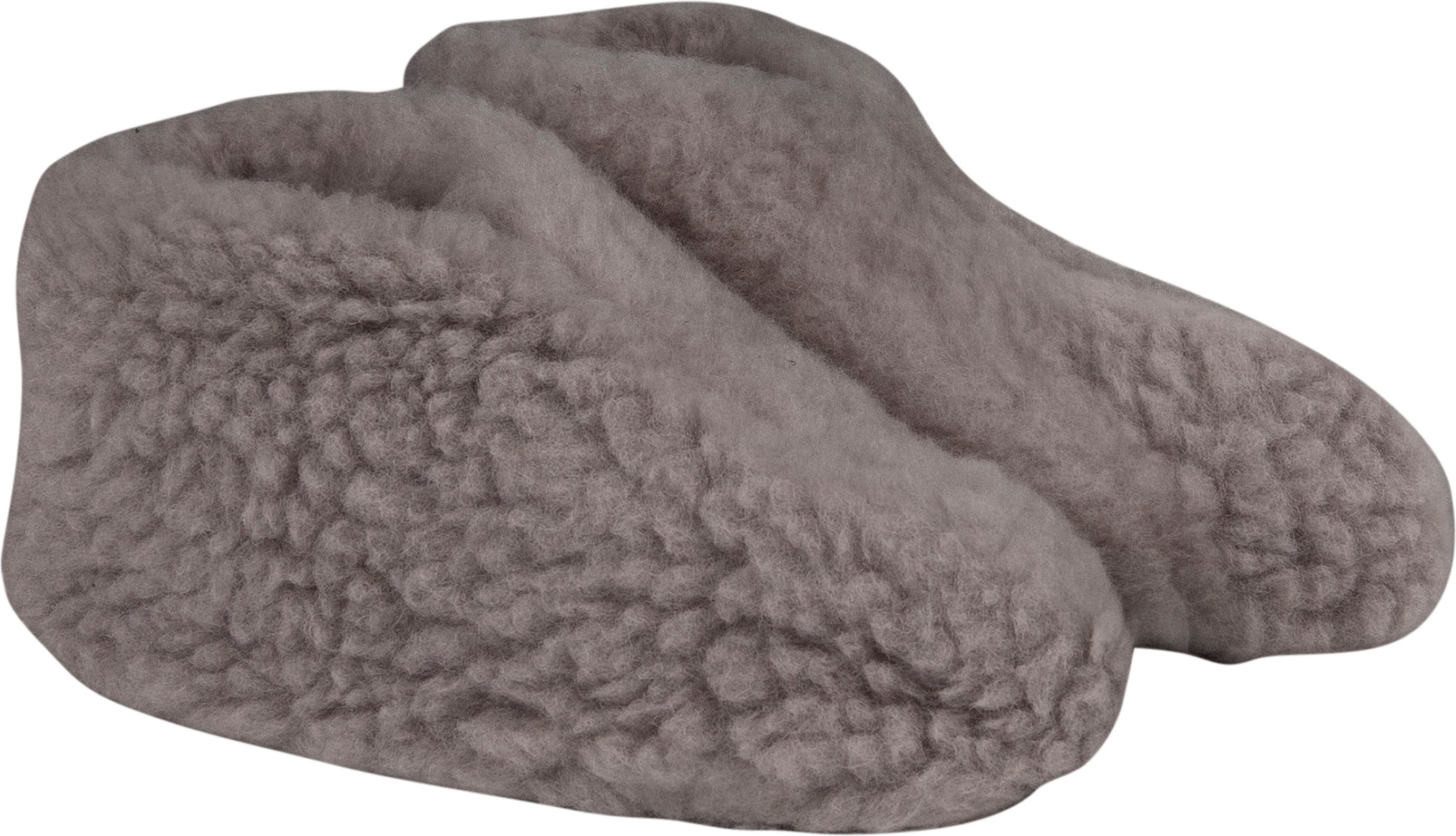 TXL Comfort Schurwolle Hausschuhe (Grau, 42/44)