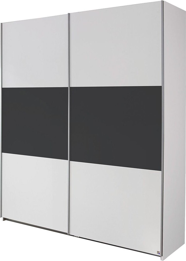 rauch BLUE Schwebetürenschrank Borba (mit Absetzung grau-metallic, Alpinweiß, Breite: 175 cm)