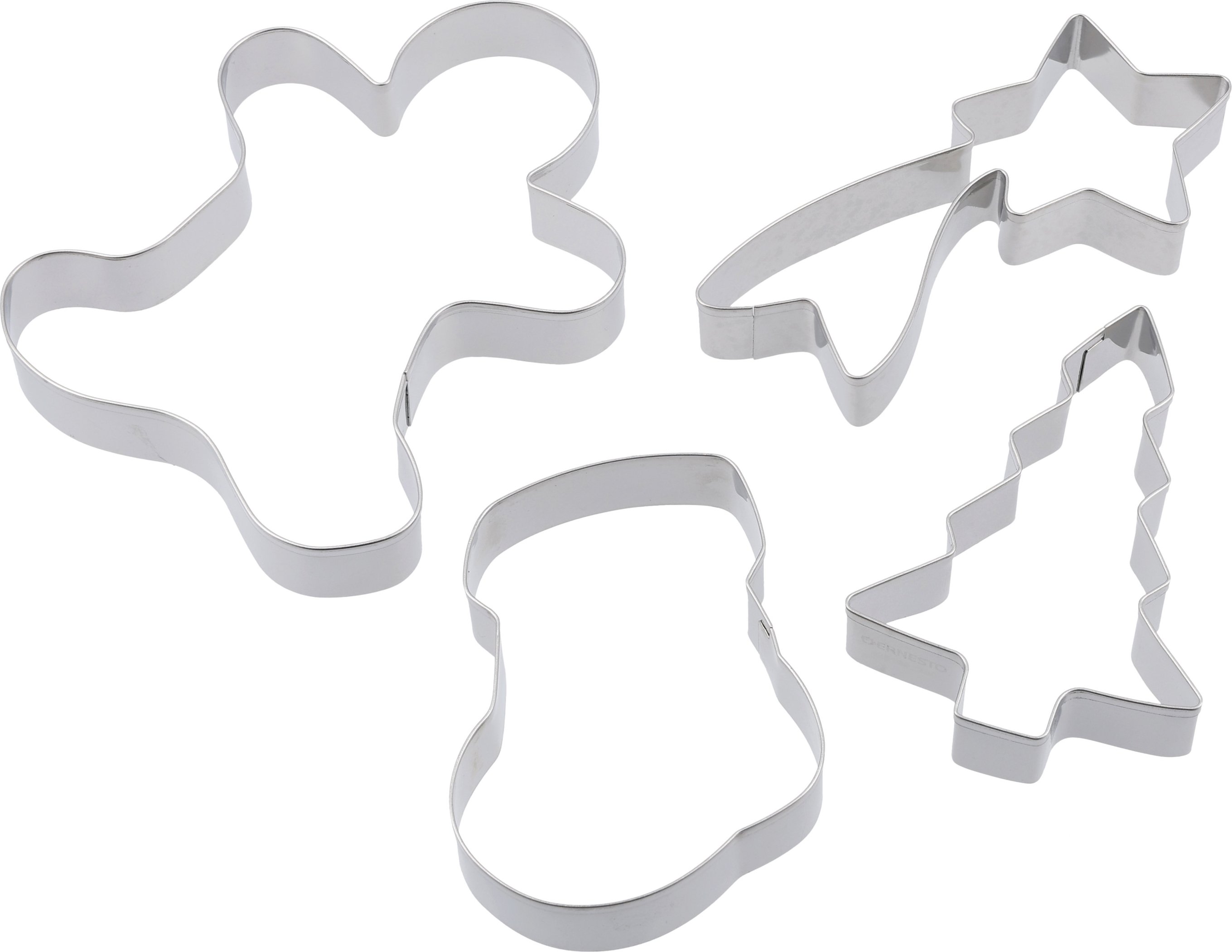 SILVERCREST® Plätzchenausstecher-Set / Keksstempel-Set / Figuren-Ausstecher-Set / Ausstechformen-Set (Ausstechform Weih...