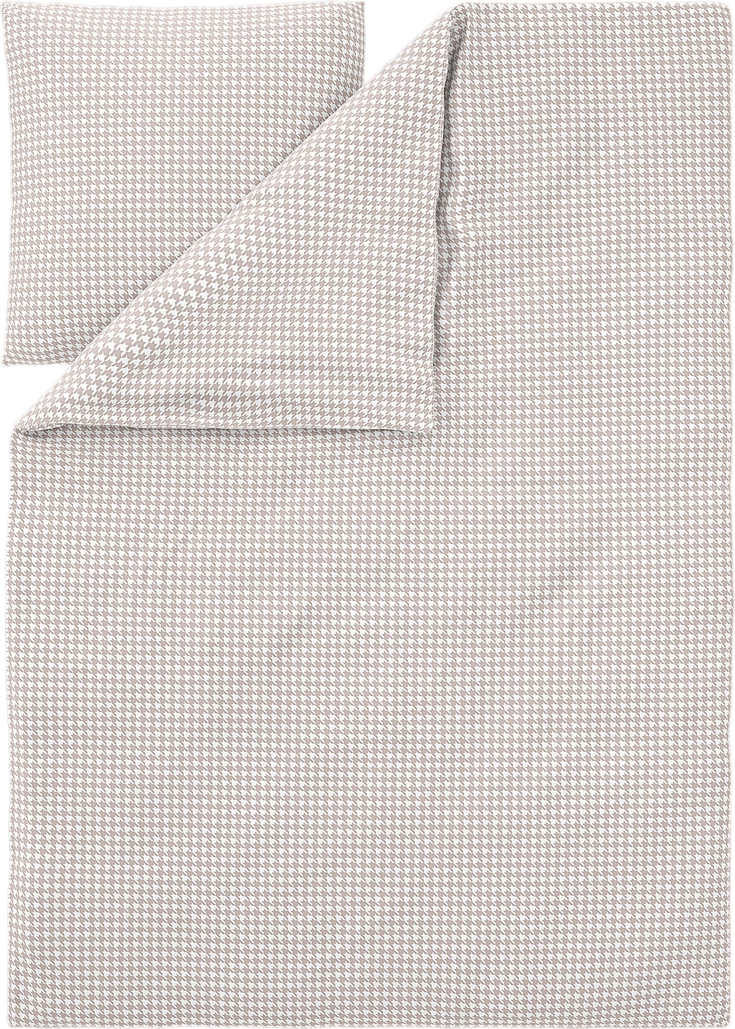 LIVARNO® Feinbiber-Bettwäsche, 135 x 200 cm (Beige)