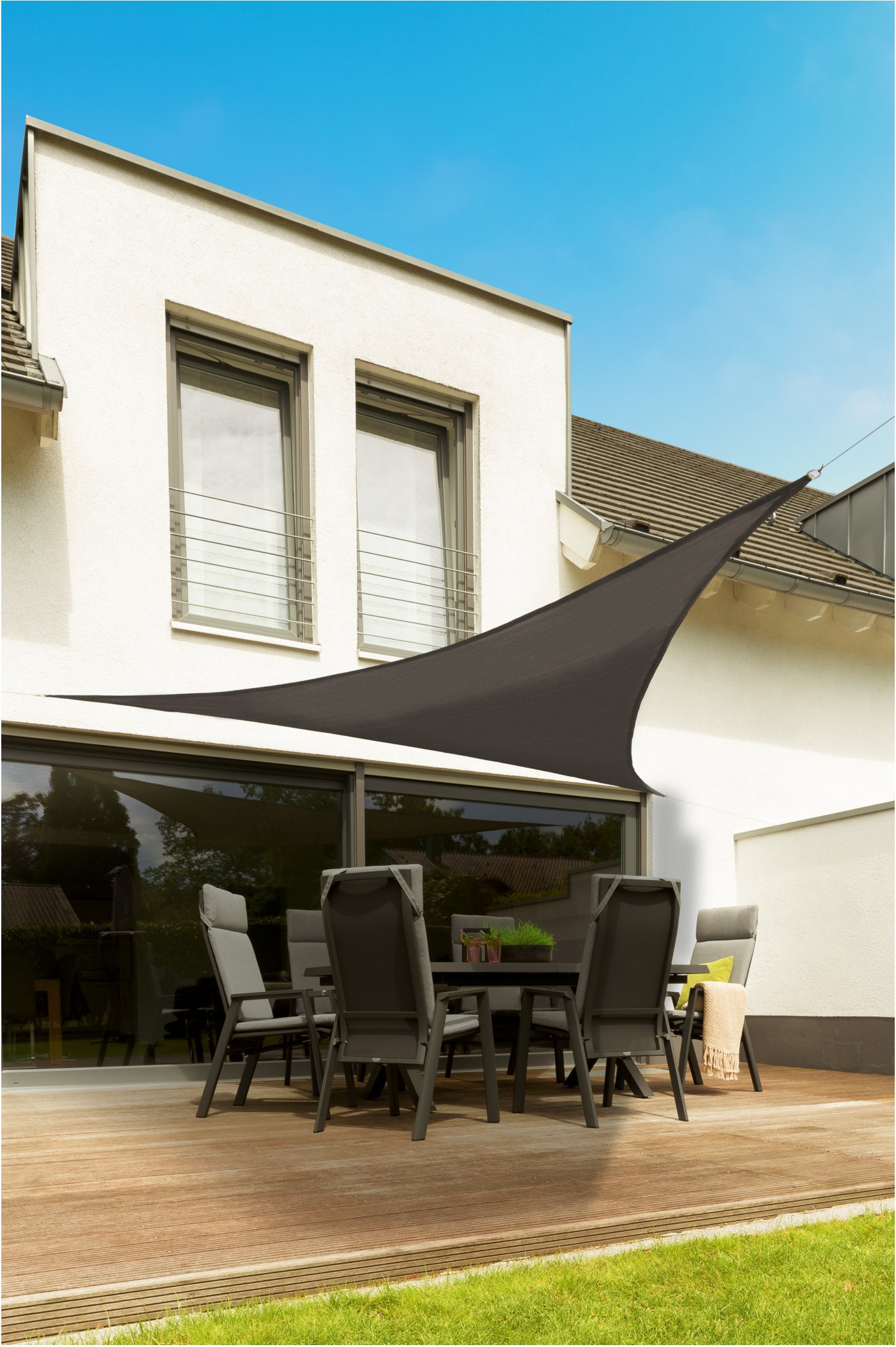 LIVARNO home Sonnensegel (Dreieckig, Anthrazit)