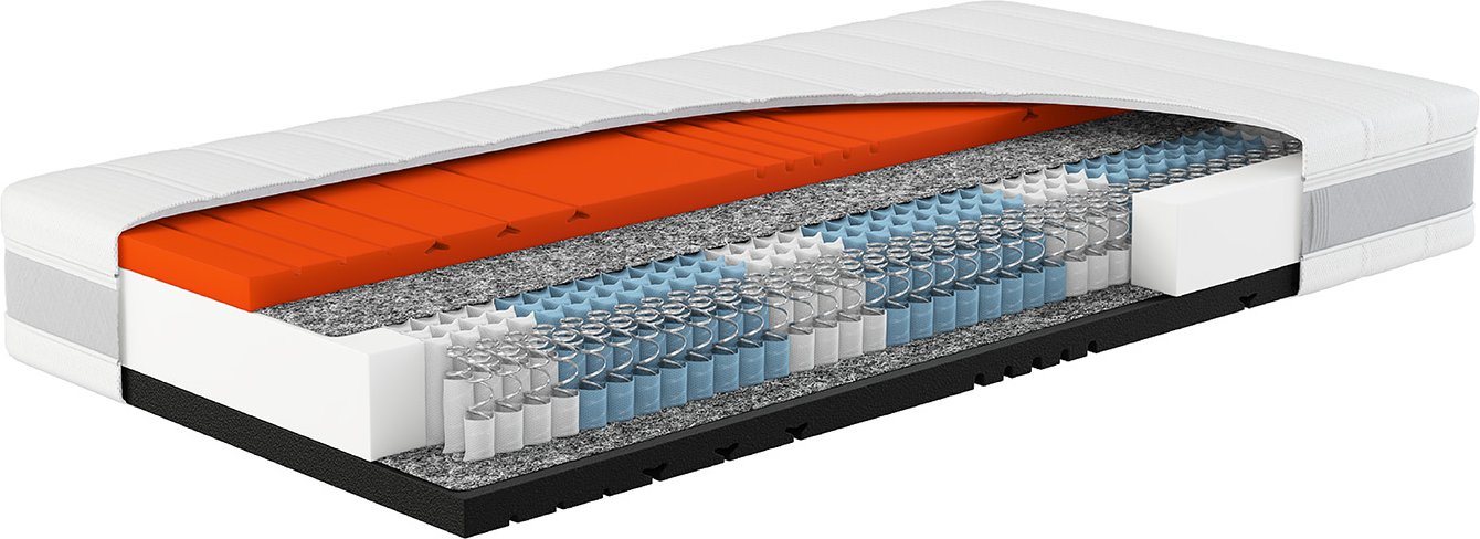 Hn8 Schlafsysteme 7-Zonen Taschenfederkern-Matratze Sleep Balance TFK mit Wendefunktion (H2/H3, 90 X 190 CM)