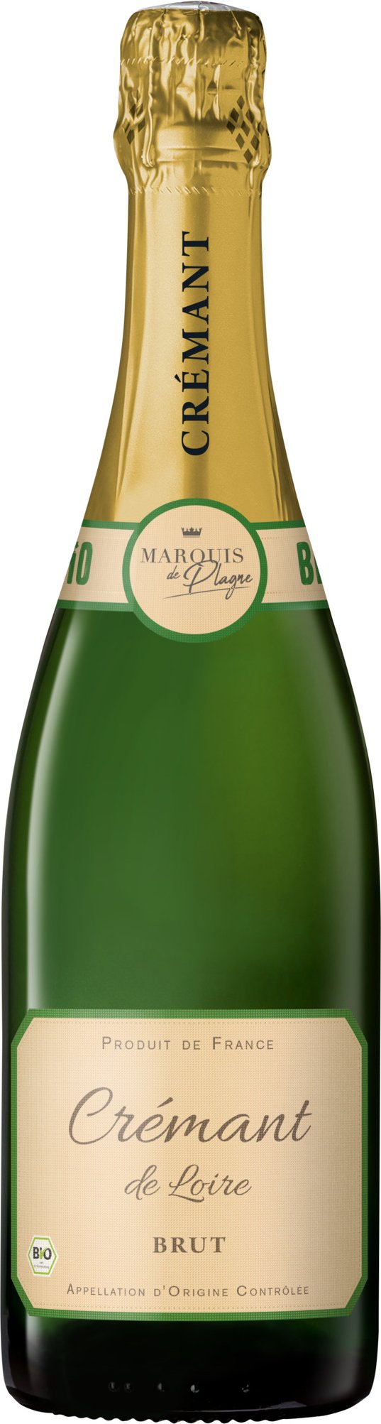 Marquis de Plagne Bio Crémant de Loire Bio AOC brut, Schaumwein