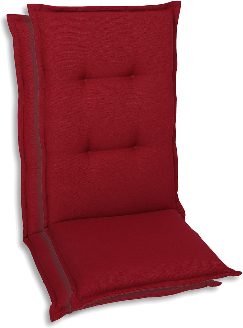 GO-DE Textil Gartenauf, kirschrot, 2er Set Hochlehner (2er Set Hochlehner, kirschrot)