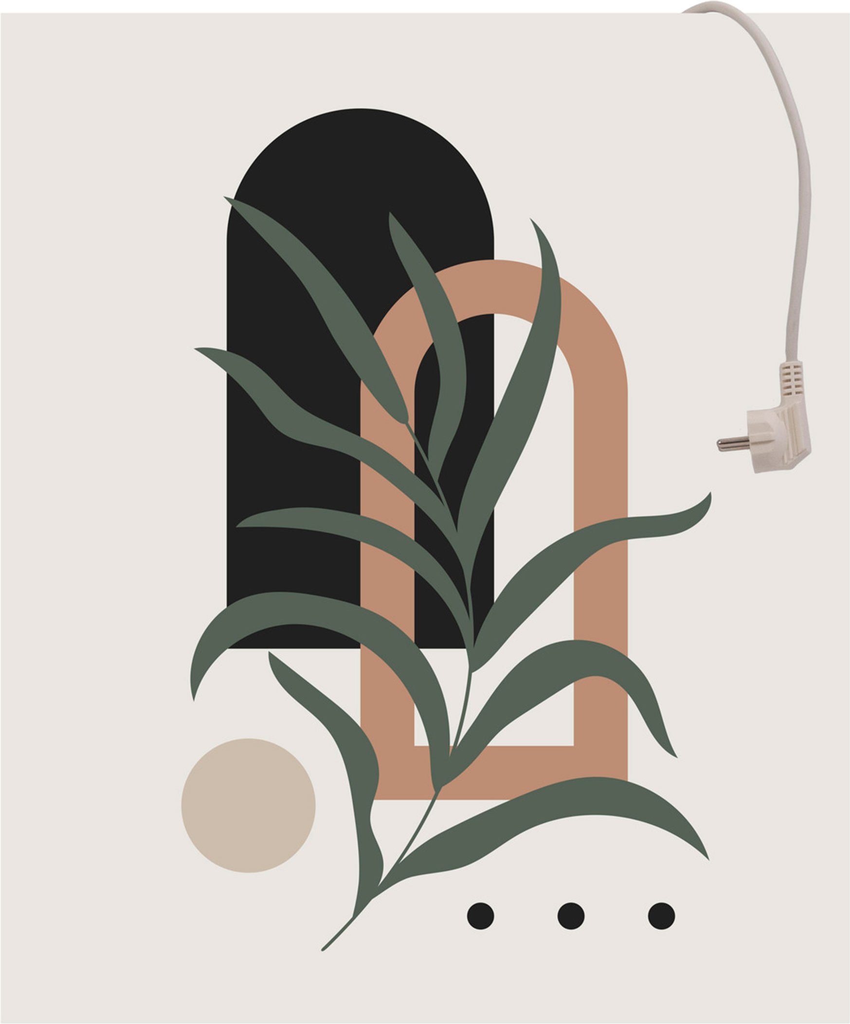 marmony® Infrarot-MOTIV-Heizkörper 500 W mit Thermostat MTC-40 (Garden Window)