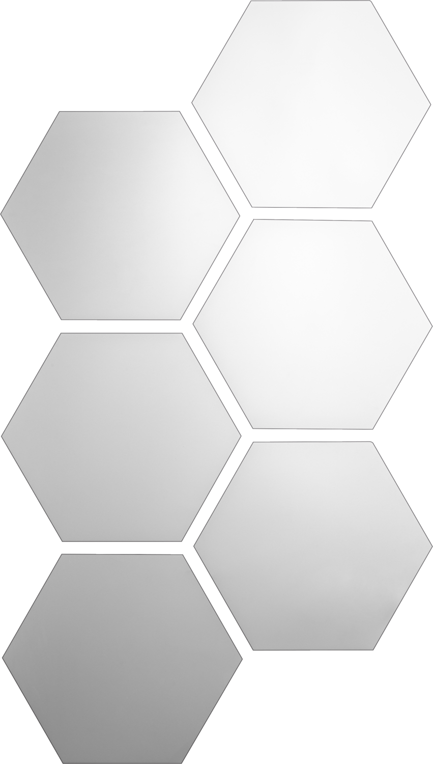 LIVARNO® Spiegelfliesen (Sechseck)