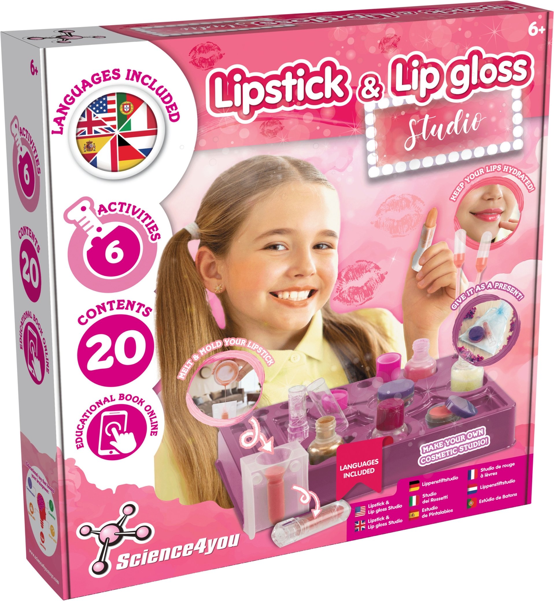 Science4you Kinder Kosmetik Set (Lipstick and Lip gloss Studio)
