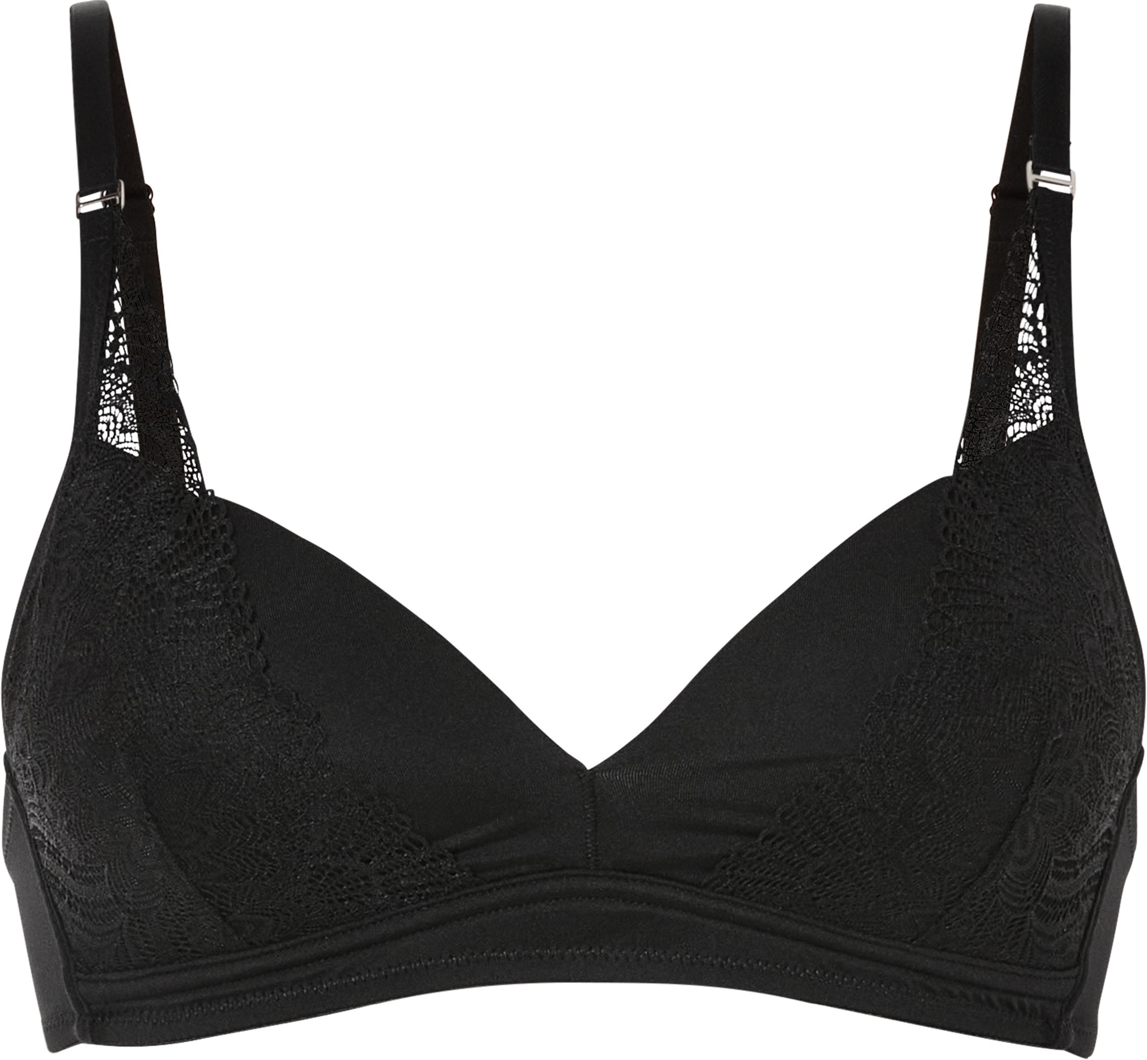 esmara® Damen Spitzen Bralette (Schwarz, L(44/46))