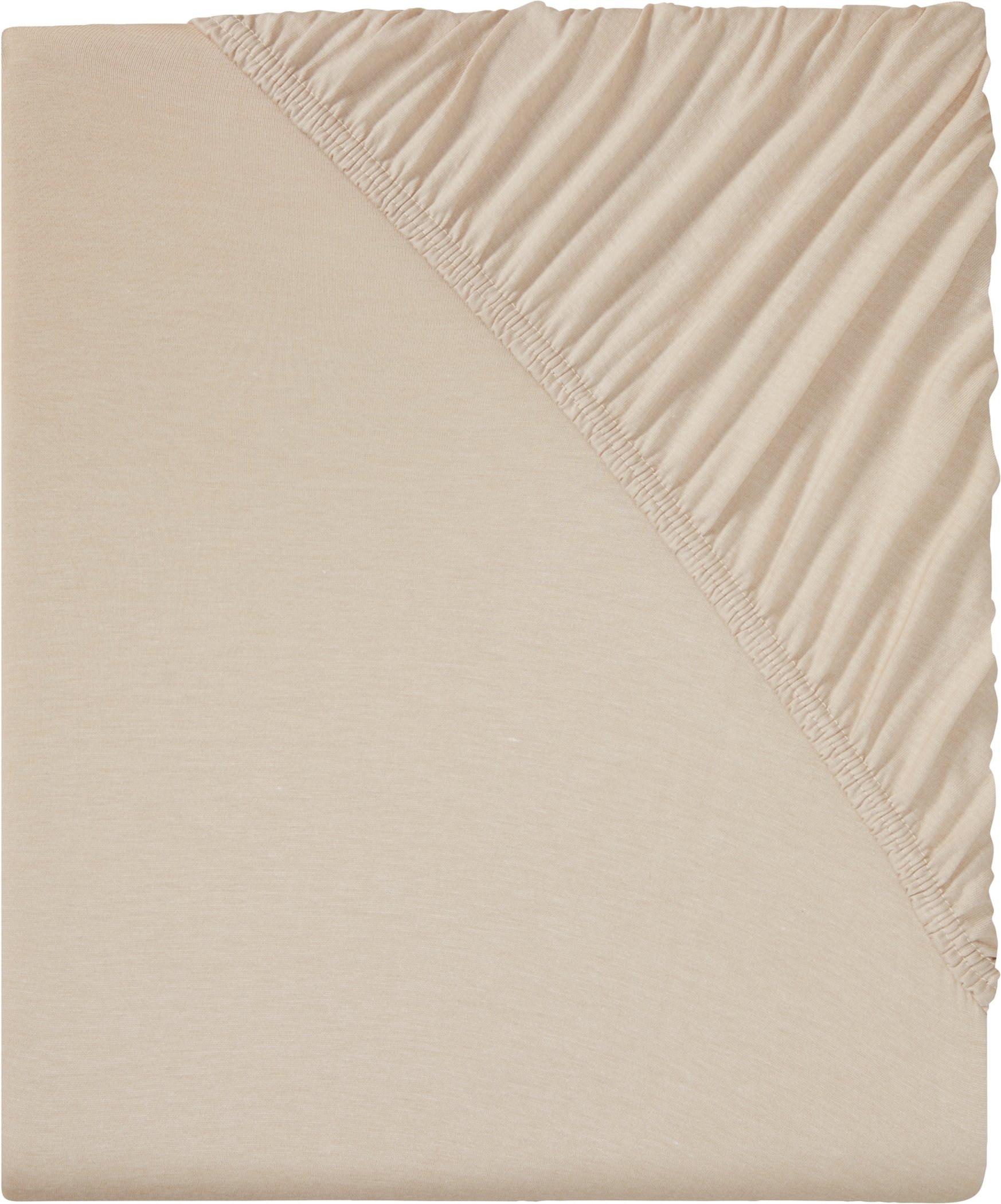 LIVARNO home Spannbettlaken CVC Jersey 140-160 x 200 x 25 cm (Beige)