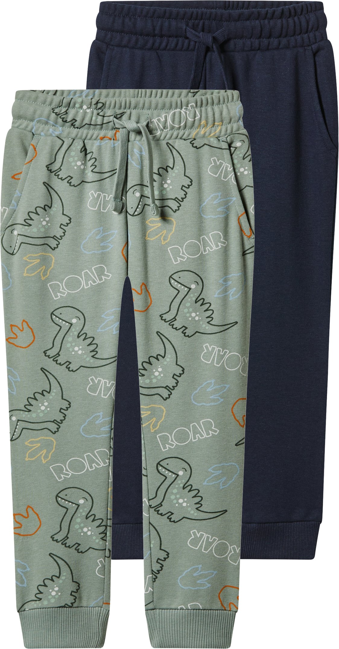 lupilu® Baby/ Kleinkinder Jungen Sweathose 2 Stück (hellgrün/navy, 98/104)