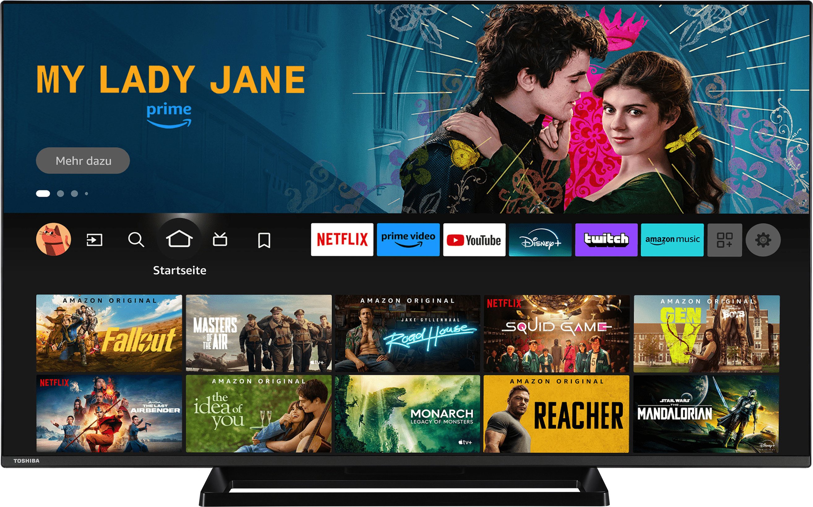 TOSHIBA Fernseher UF3F63DAZ Fire TV Smart 4K UHD (55 Zoll)