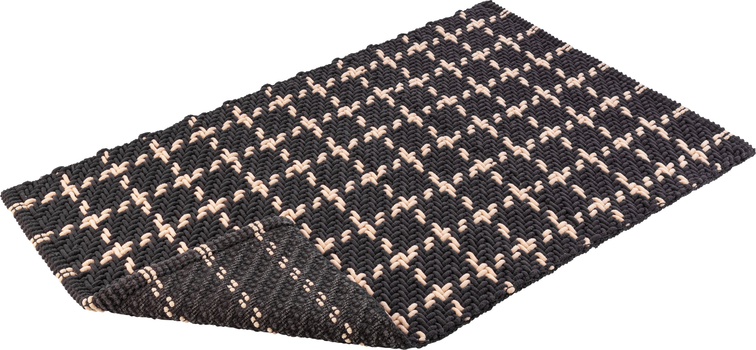 LIVARNO home Badematte Struktur 60 x 100 cm (Schwarz/Braun)