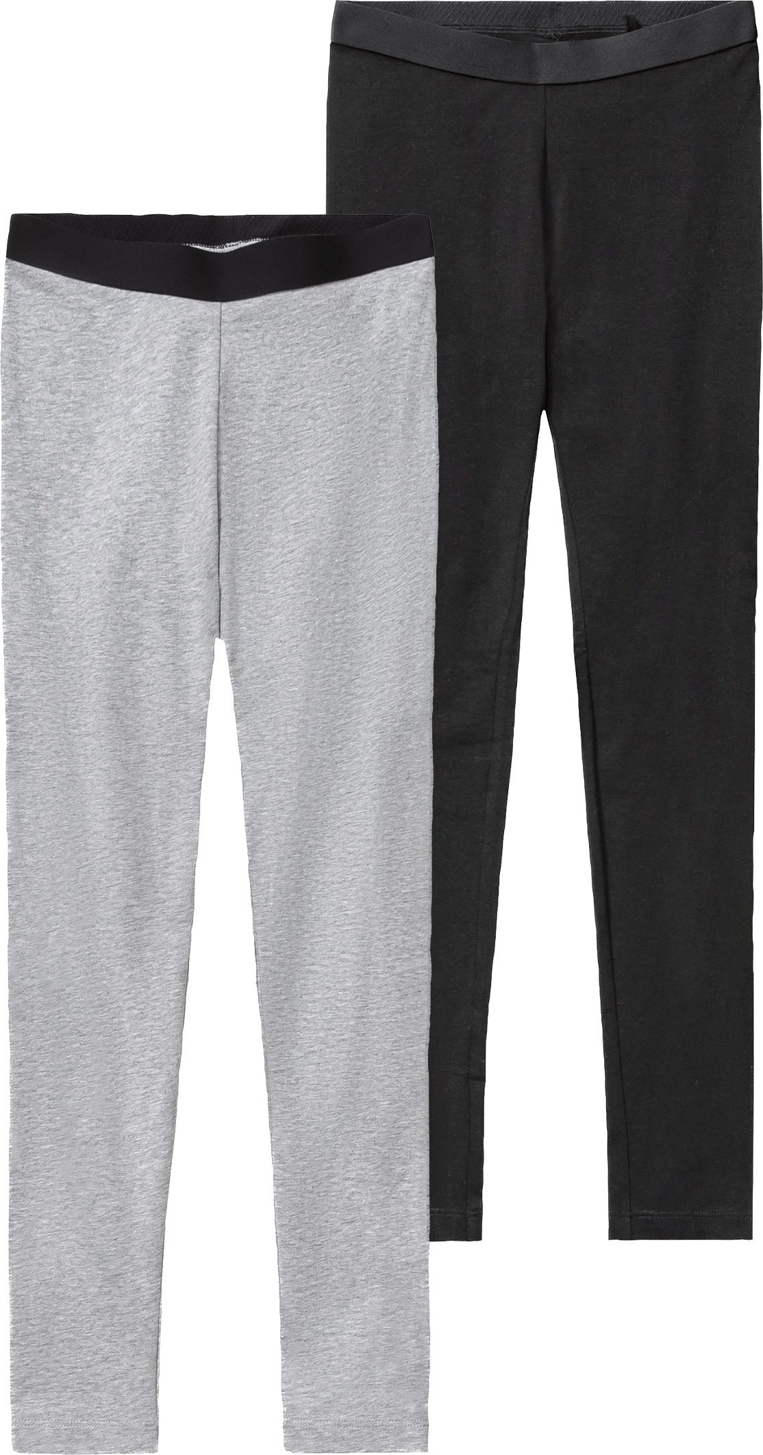 pepperts!® 2 Mädchen Leggings (158/164, schwarz/grau)