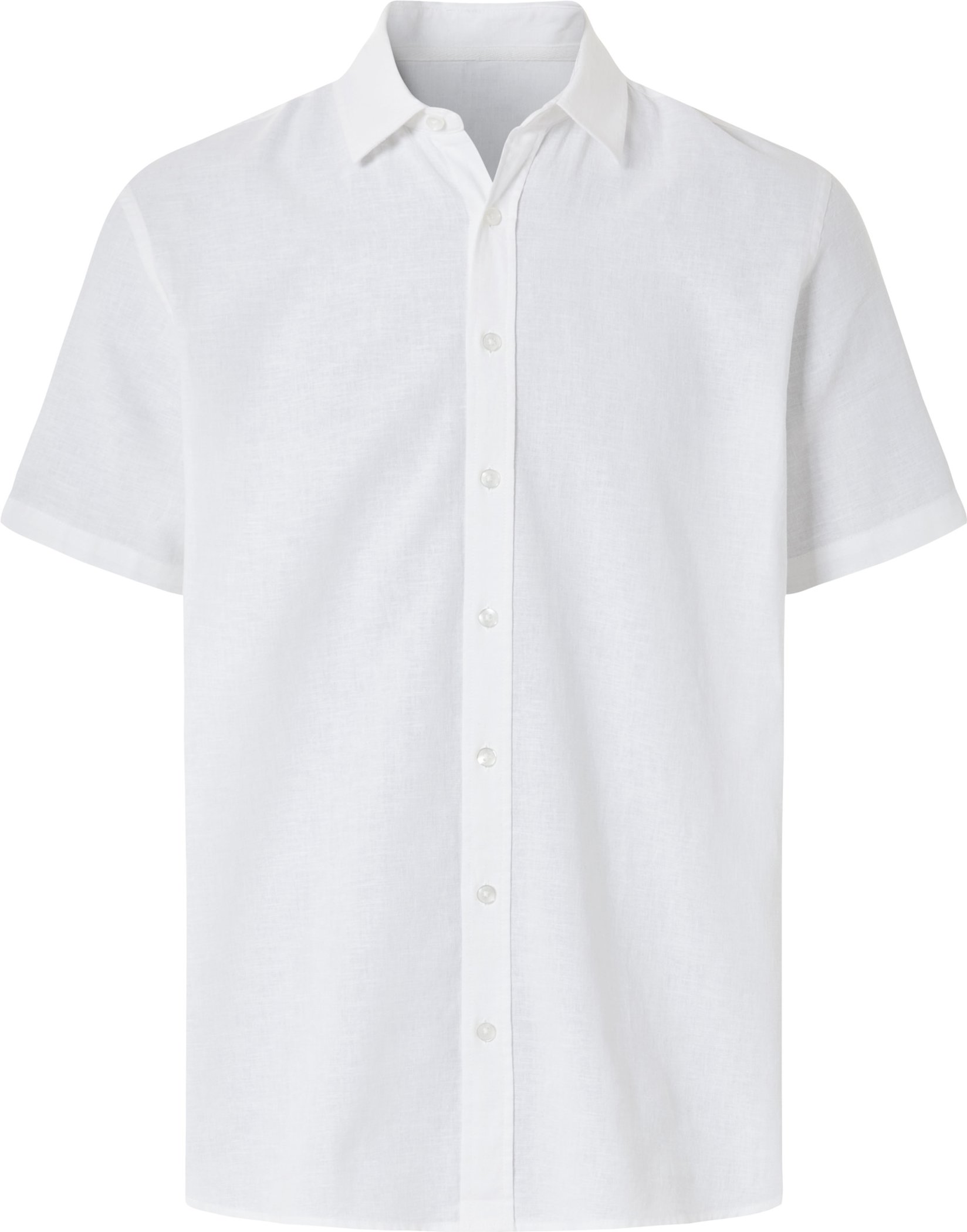Thumbnail - esmara Men Herren Leinenhemd Regular fit kurzarm (Weiß, M (39/40))