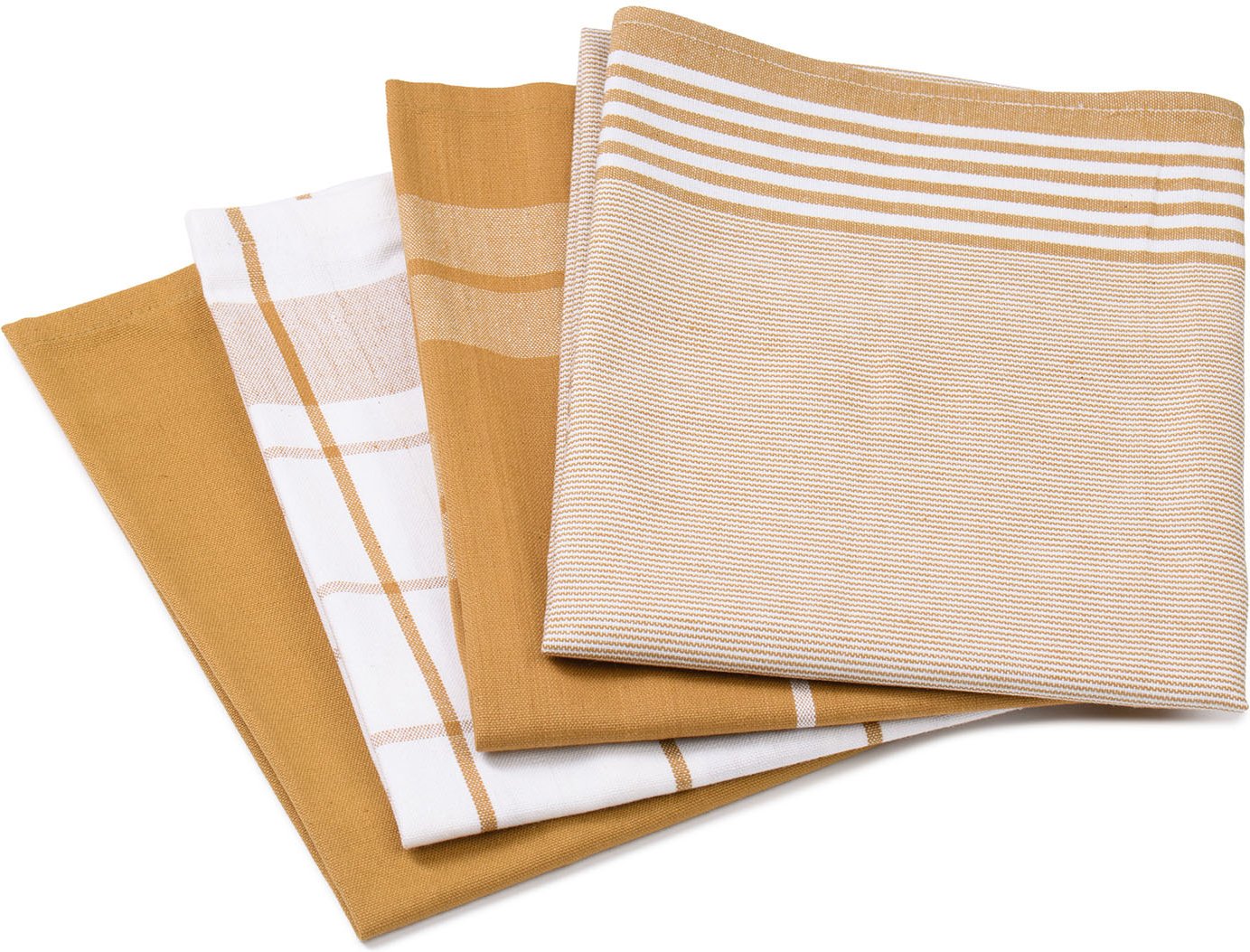 Gözze Geschirrtücher 4er Pack, 50 x 70 cm (senf)