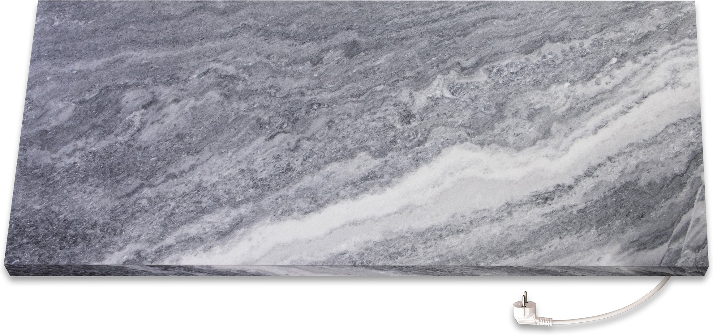 marmony® Marmor Infrarot-Heizkörper inkl. Thermostat MTC-40 (Carrara-anthrazit, 100 x 40 cm (800 Watt))
