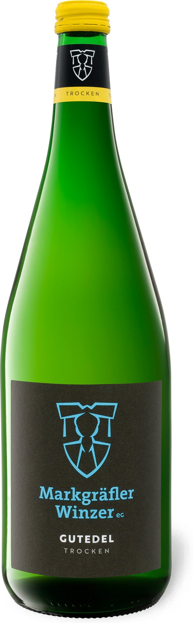Thumbnail - Markgräfler Winzer Gutedel QbA trocken, Literflasche, Weißwein 2024 - Mindestbestellmenge 6