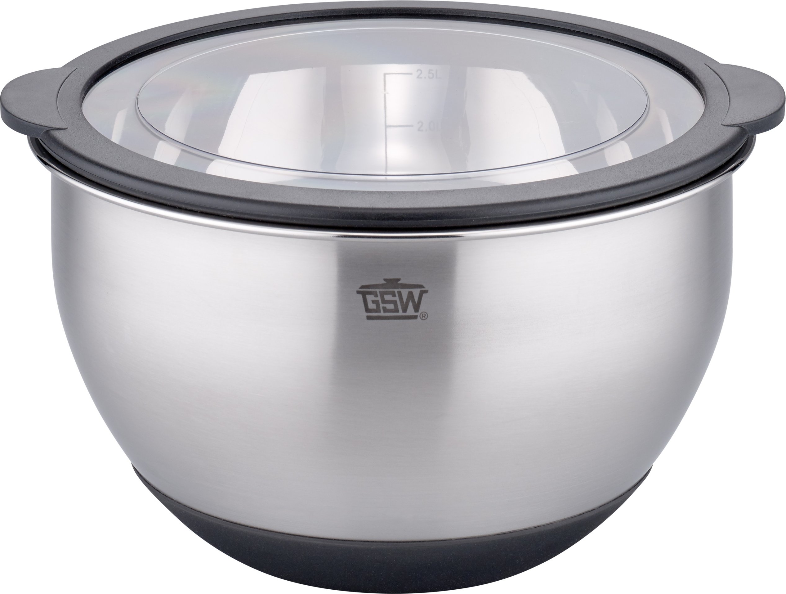 GSW Edelstahl-Schüssel »Primo« mit luftdichtem Aufbewahrungsdeckel (20 cm)